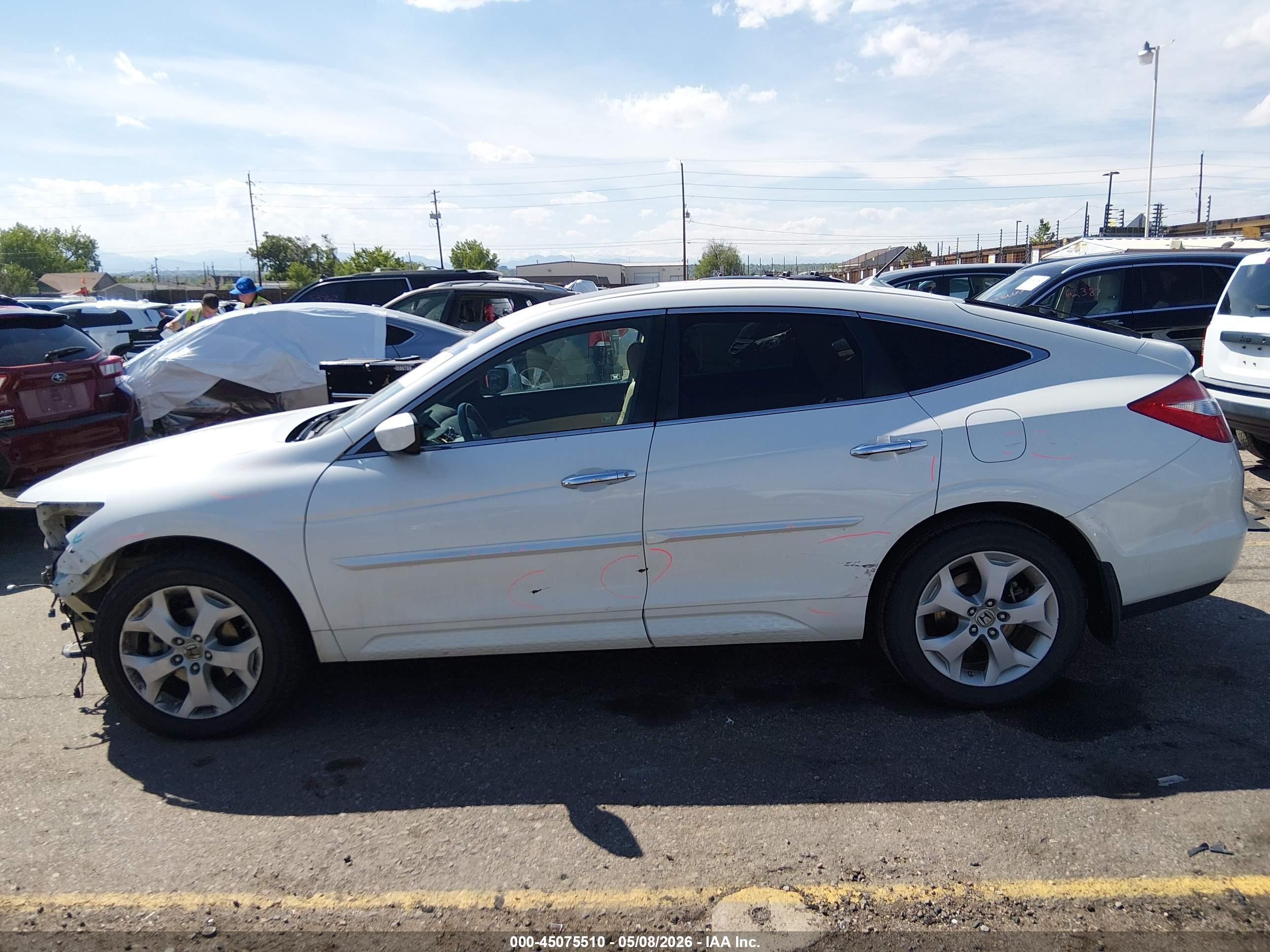 2012 Honda Crosstour Ex-l Белый vin: 5J6TF1H5XCL005091