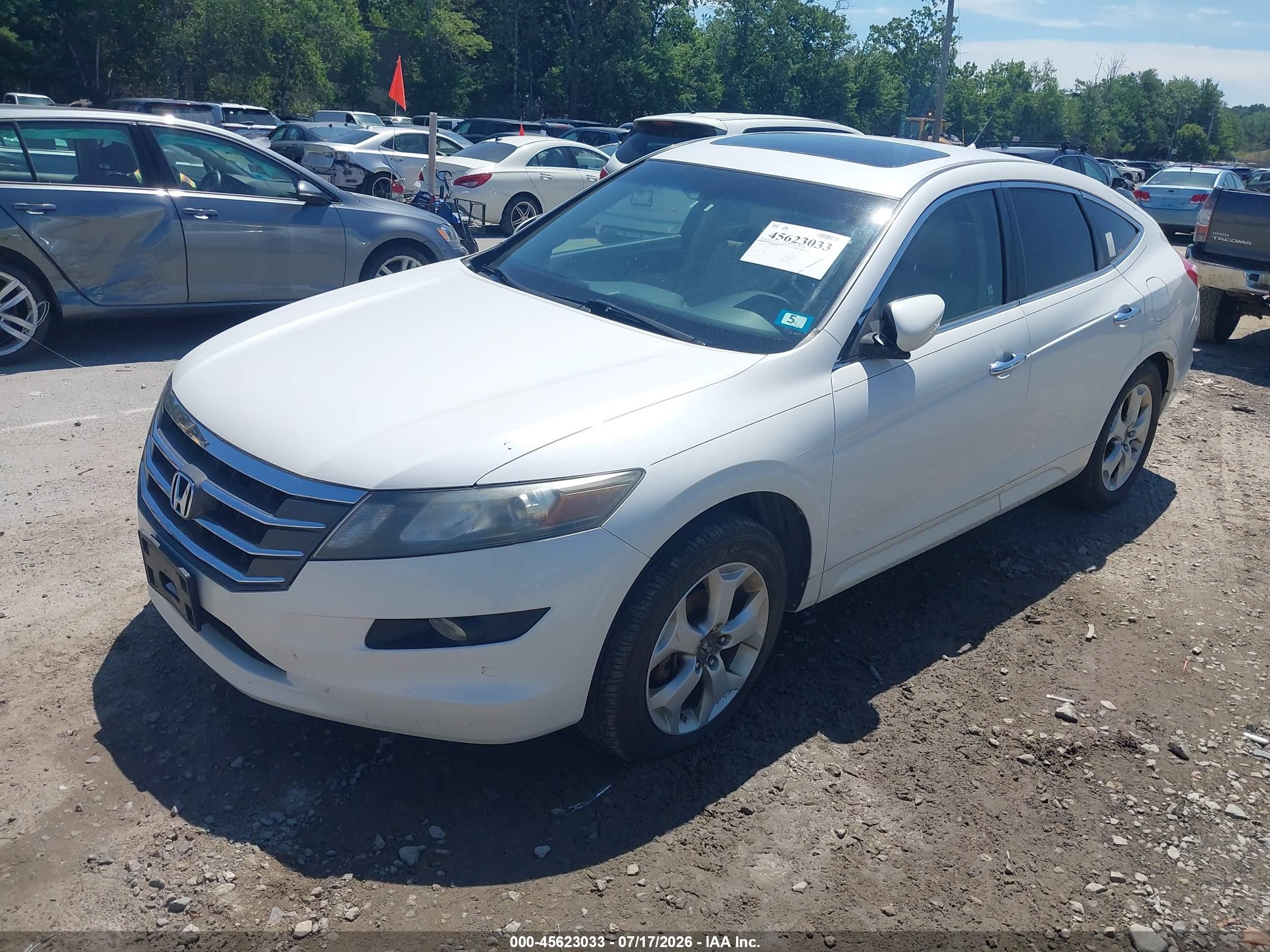 2010 Honda Accord Crosstour Ex-l White vin: 5J6TF2H50AL011081