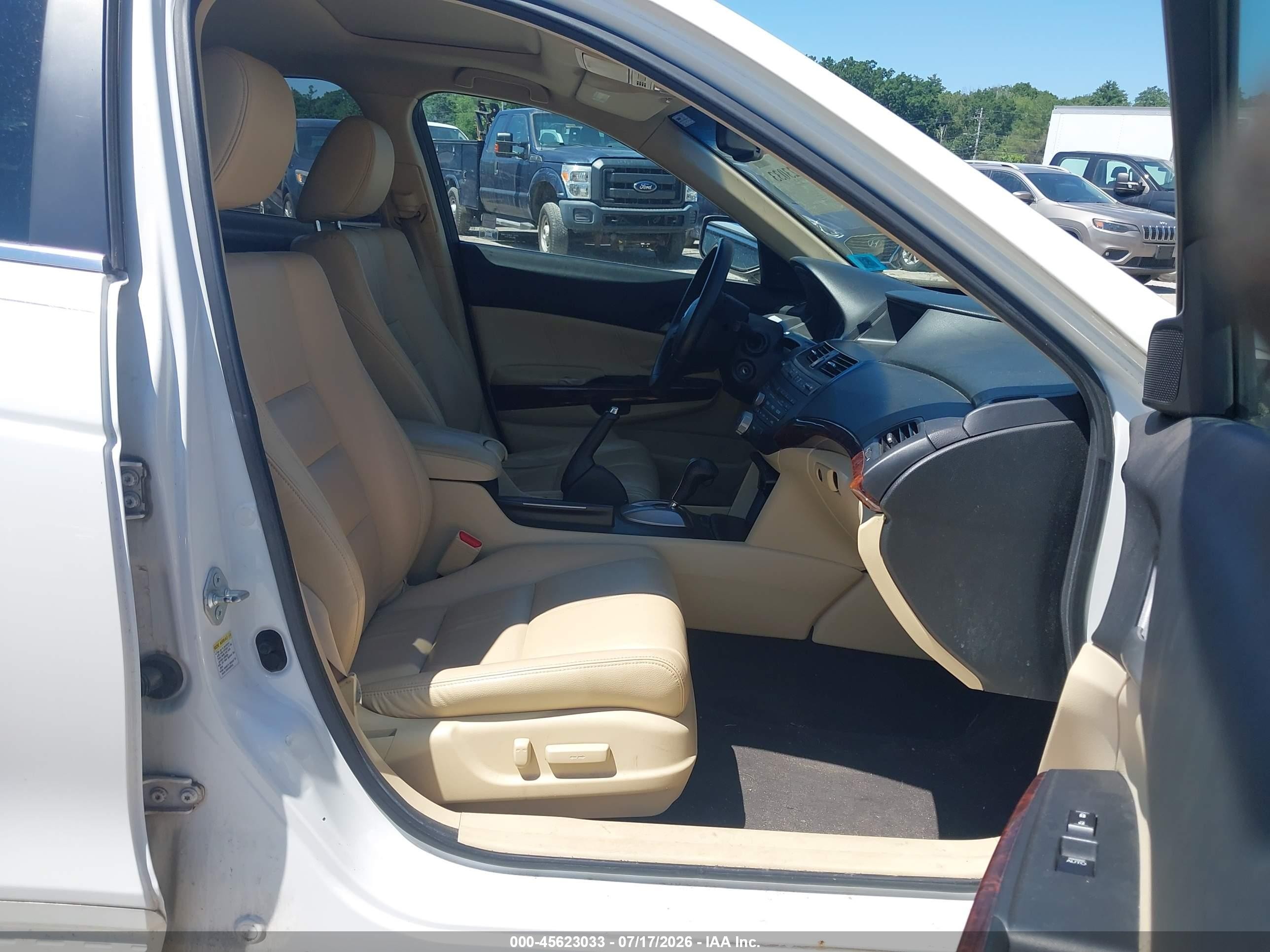 2010 Honda Accord Crosstour Ex-l White vin: 5J6TF2H50AL011081