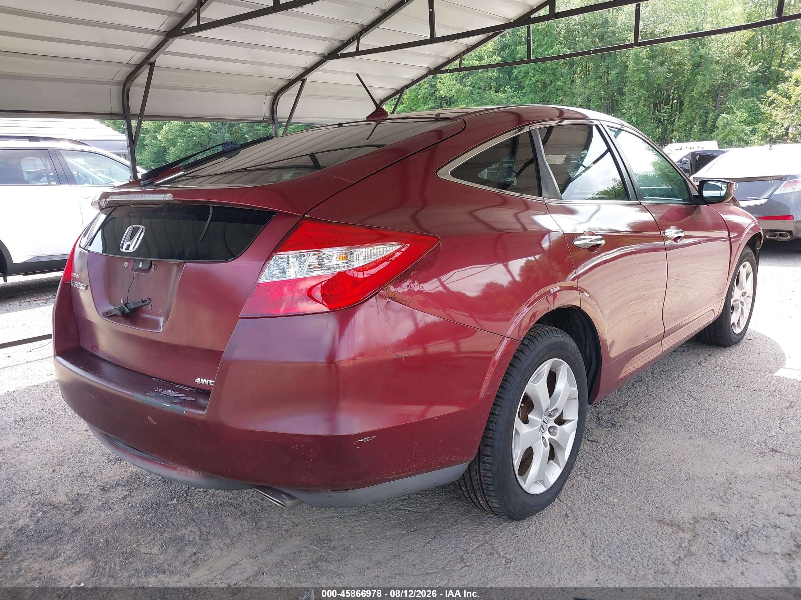 2010 Honda Accord Crosstour Ex-l Maroon vin: 5J6TF2H50AL015440