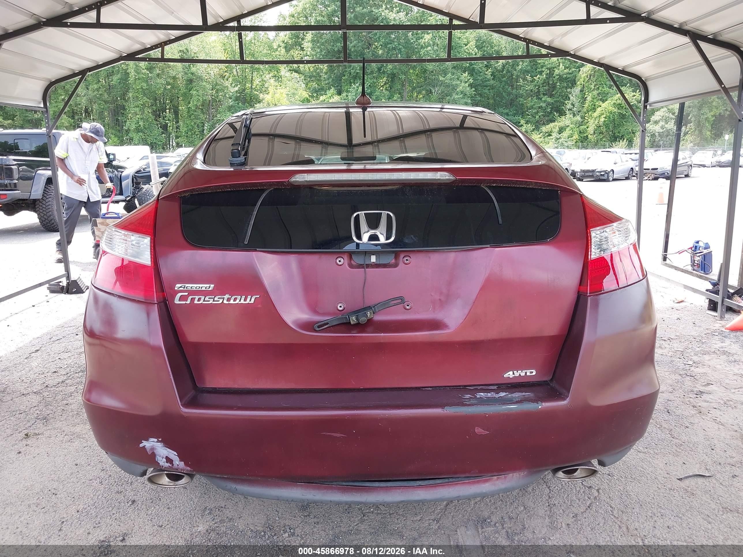 2010 Honda Accord Crosstour Ex-l Maroon vin: 5J6TF2H50AL015440