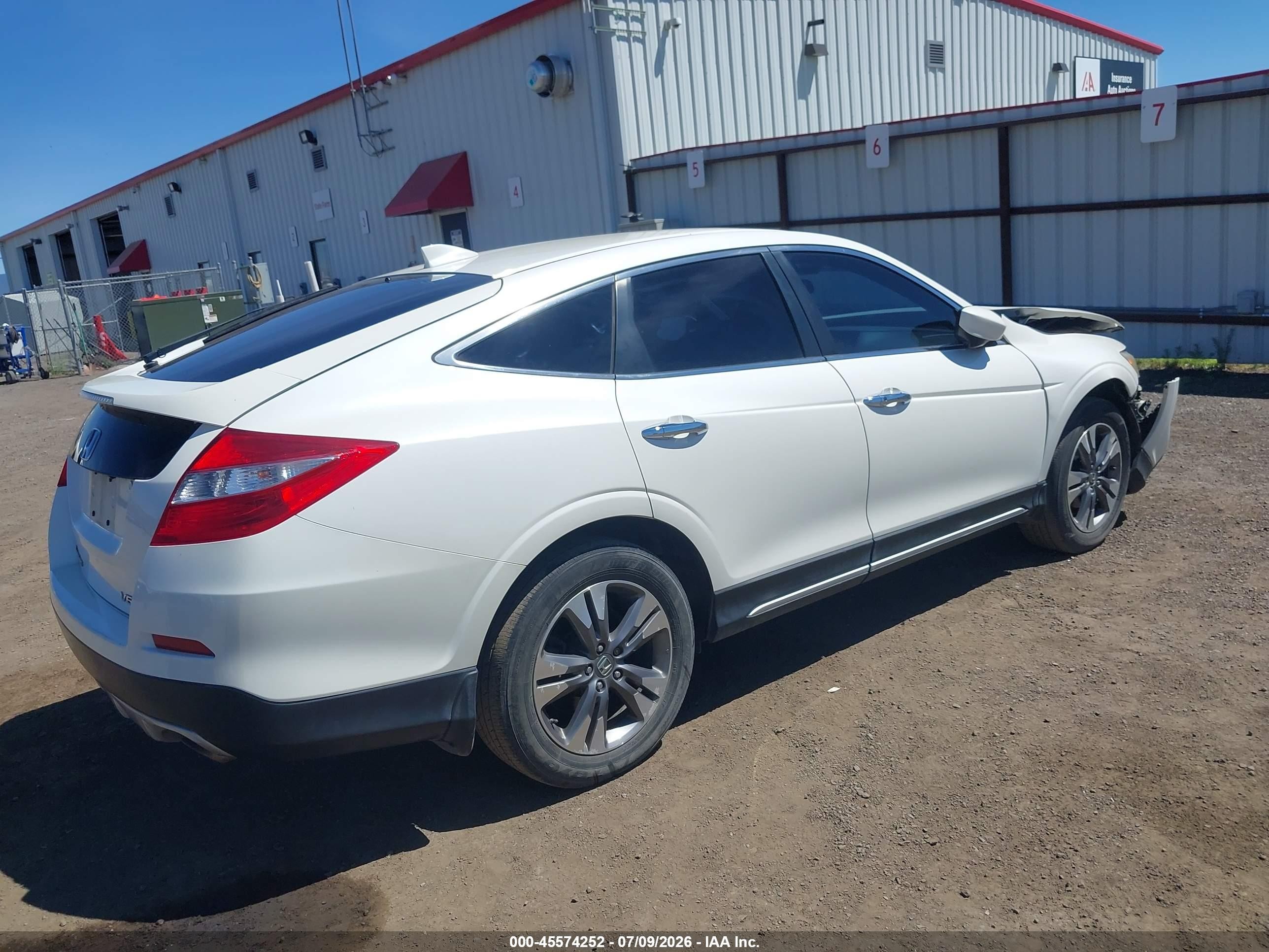 2014 Honda Crosstour Ex-l V6 White vin: 5J6TF2H50EL000832