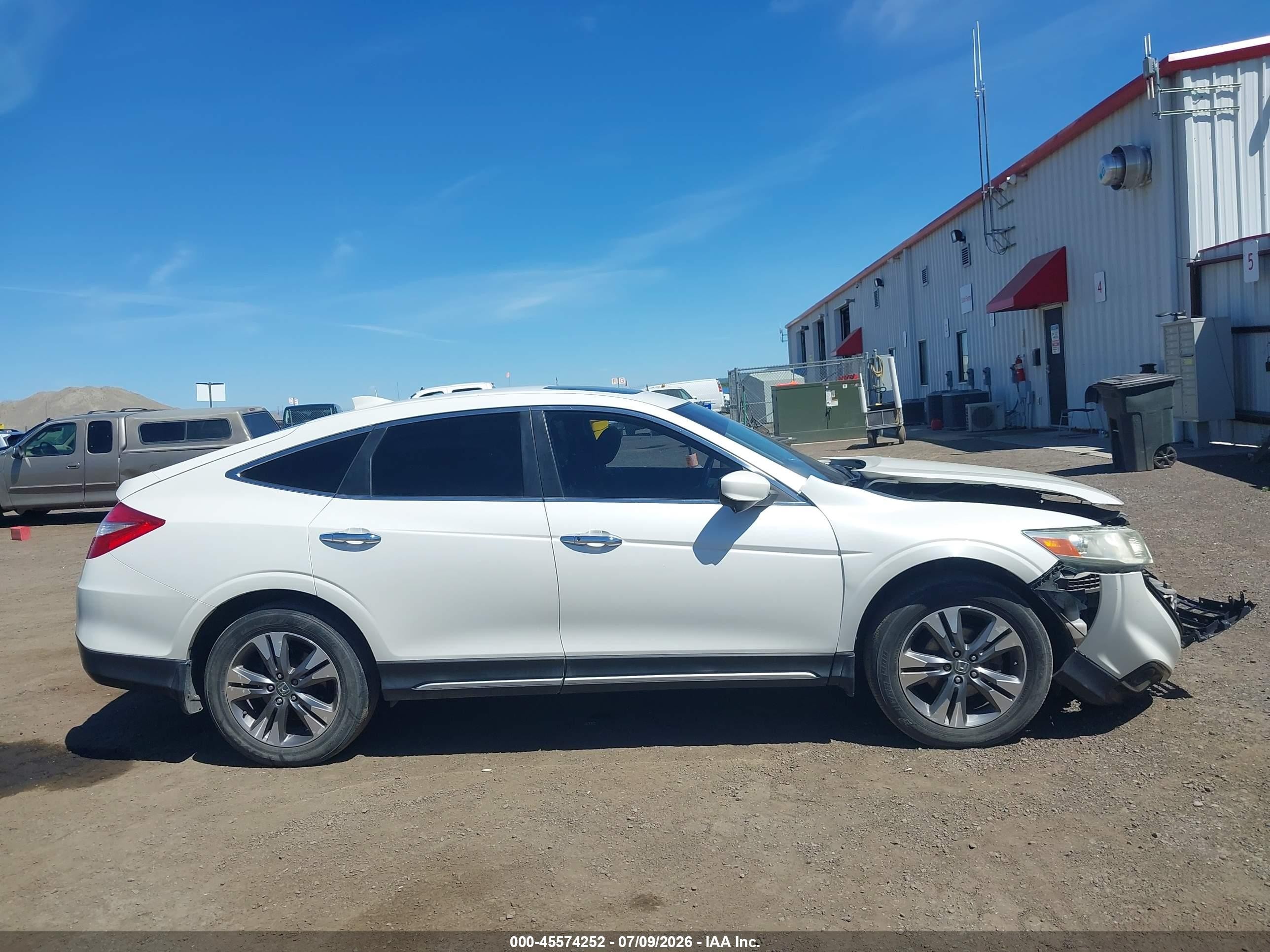 2014 Honda Crosstour Ex-l V6 White vin: 5J6TF2H50EL000832