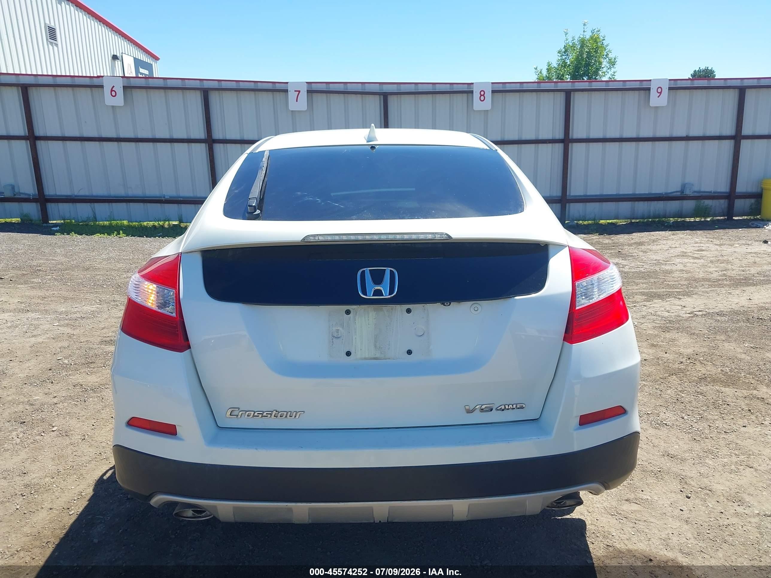 2014 Honda Crosstour Ex-l V6 White vin: 5J6TF2H50EL000832