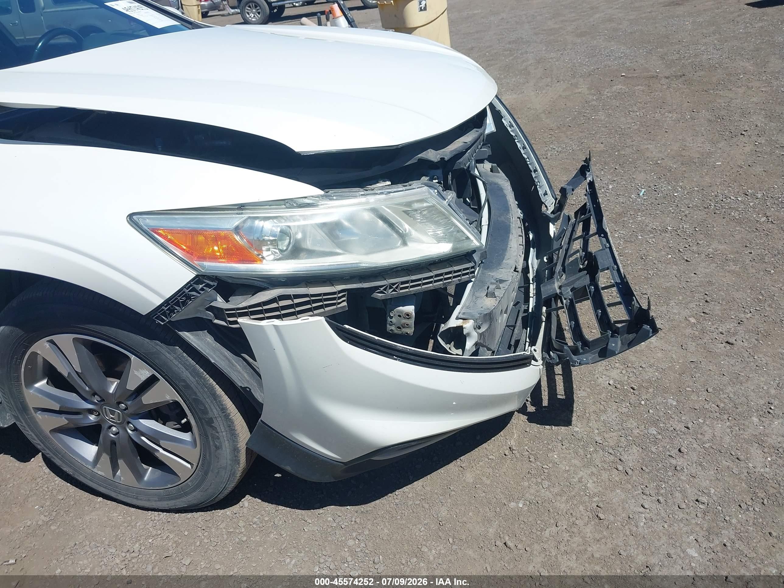 2014 Honda Crosstour Ex-l V6 White vin: 5J6TF2H50EL000832