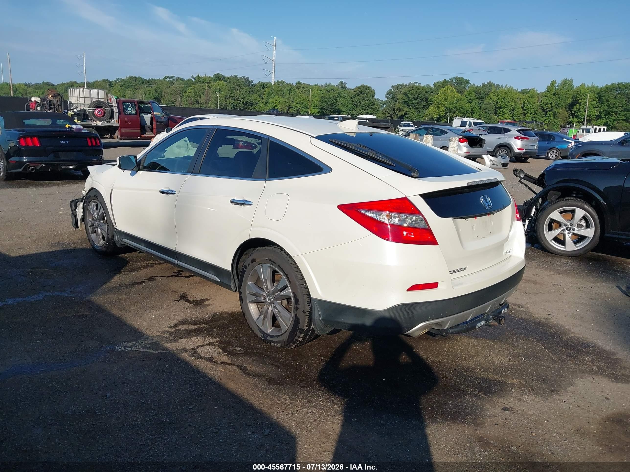 2014 Honda Crosstour Ex-l V6 White vin: 5J6TF2H50EL001320