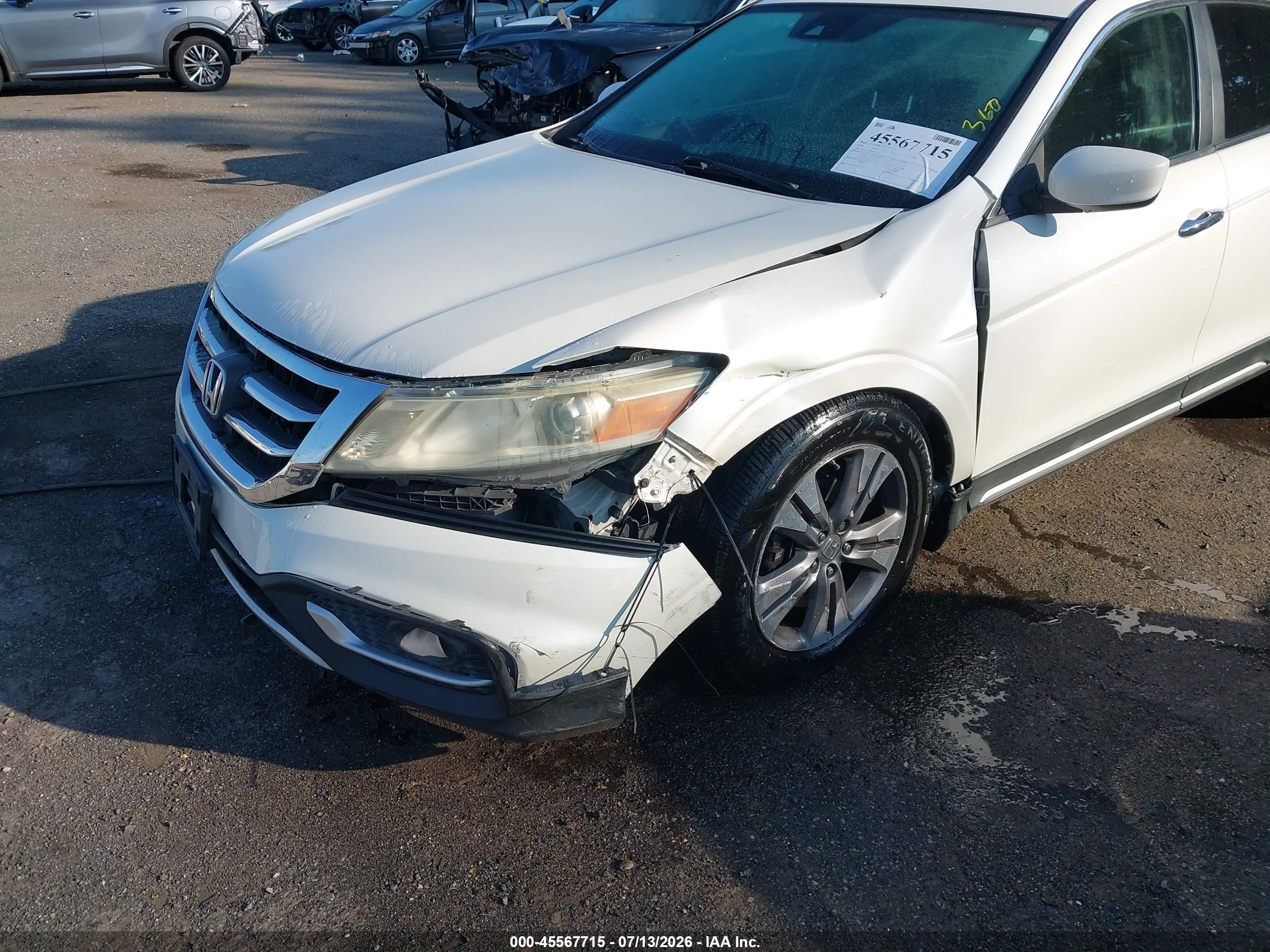 2014 Honda Crosstour Ex-l V6 White vin: 5J6TF2H50EL001320