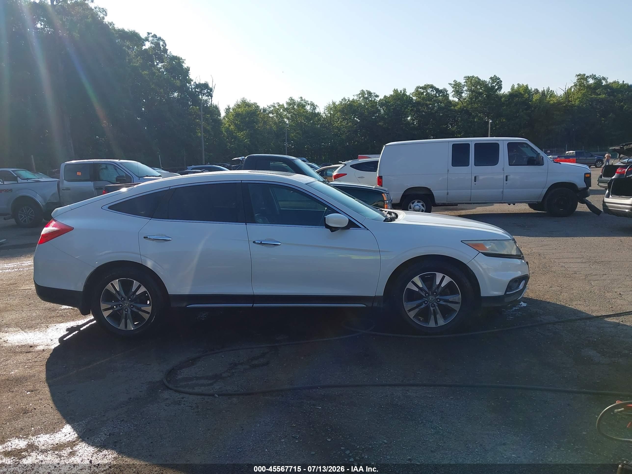 2014 Honda Crosstour Ex-l V6 White vin: 5J6TF2H50EL001320