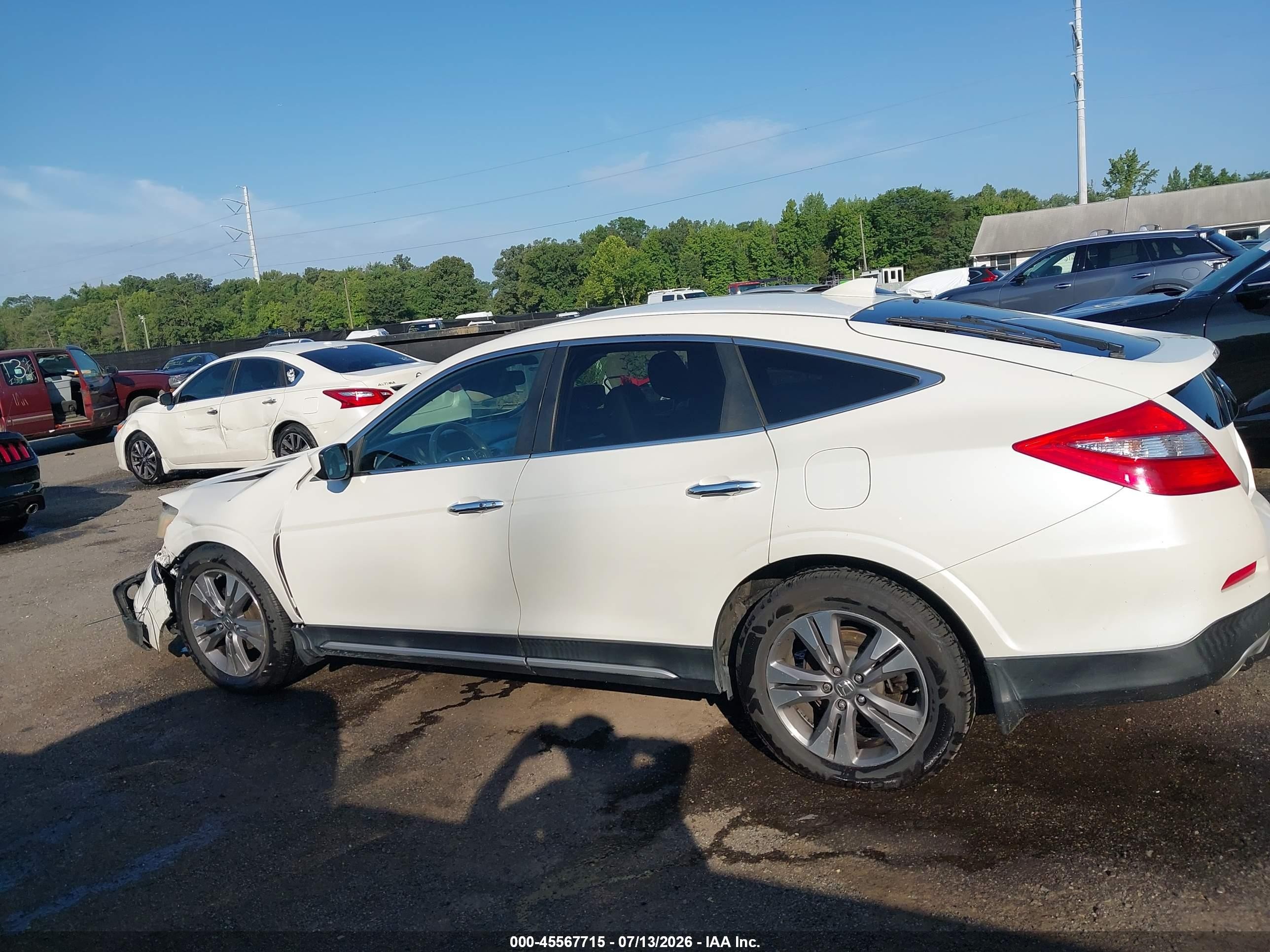 2014 Honda Crosstour Ex-l V6 White vin: 5J6TF2H50EL001320