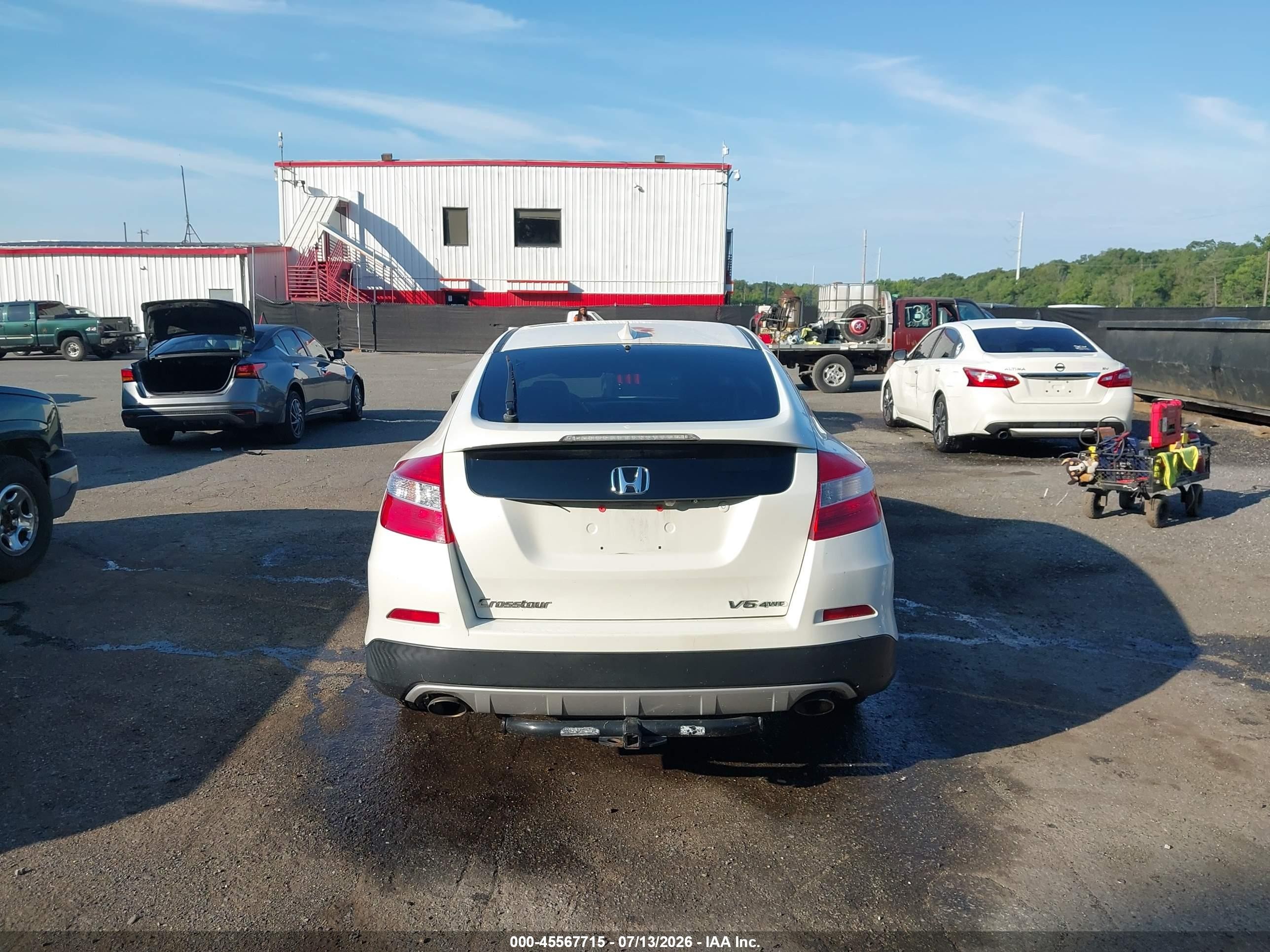2014 Honda Crosstour Ex-l V6 White vin: 5J6TF2H50EL001320