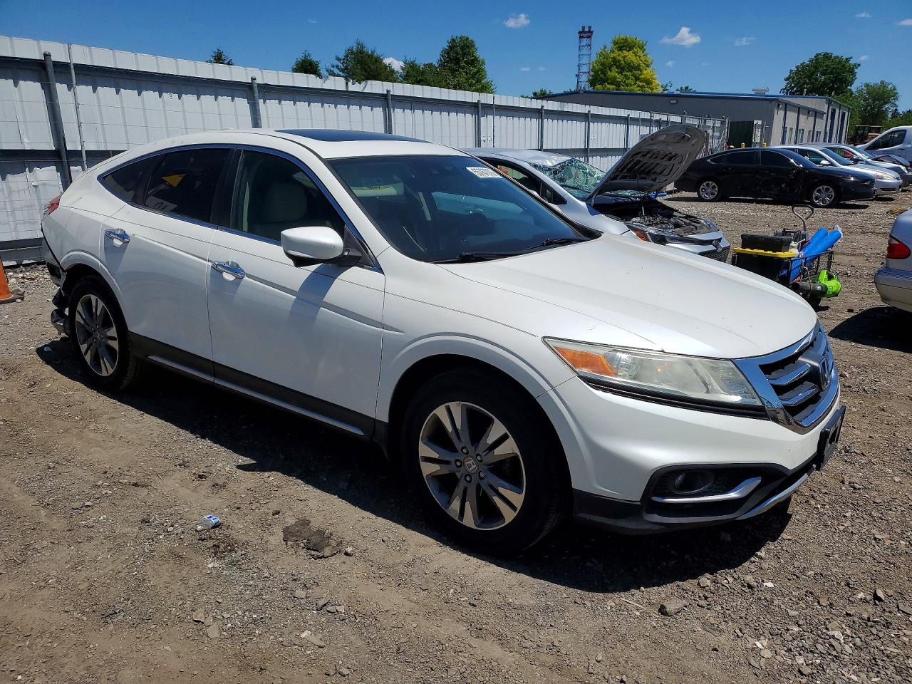 2014 Honda Crosstour Exl White vin: 5J6TF2H50EL001432