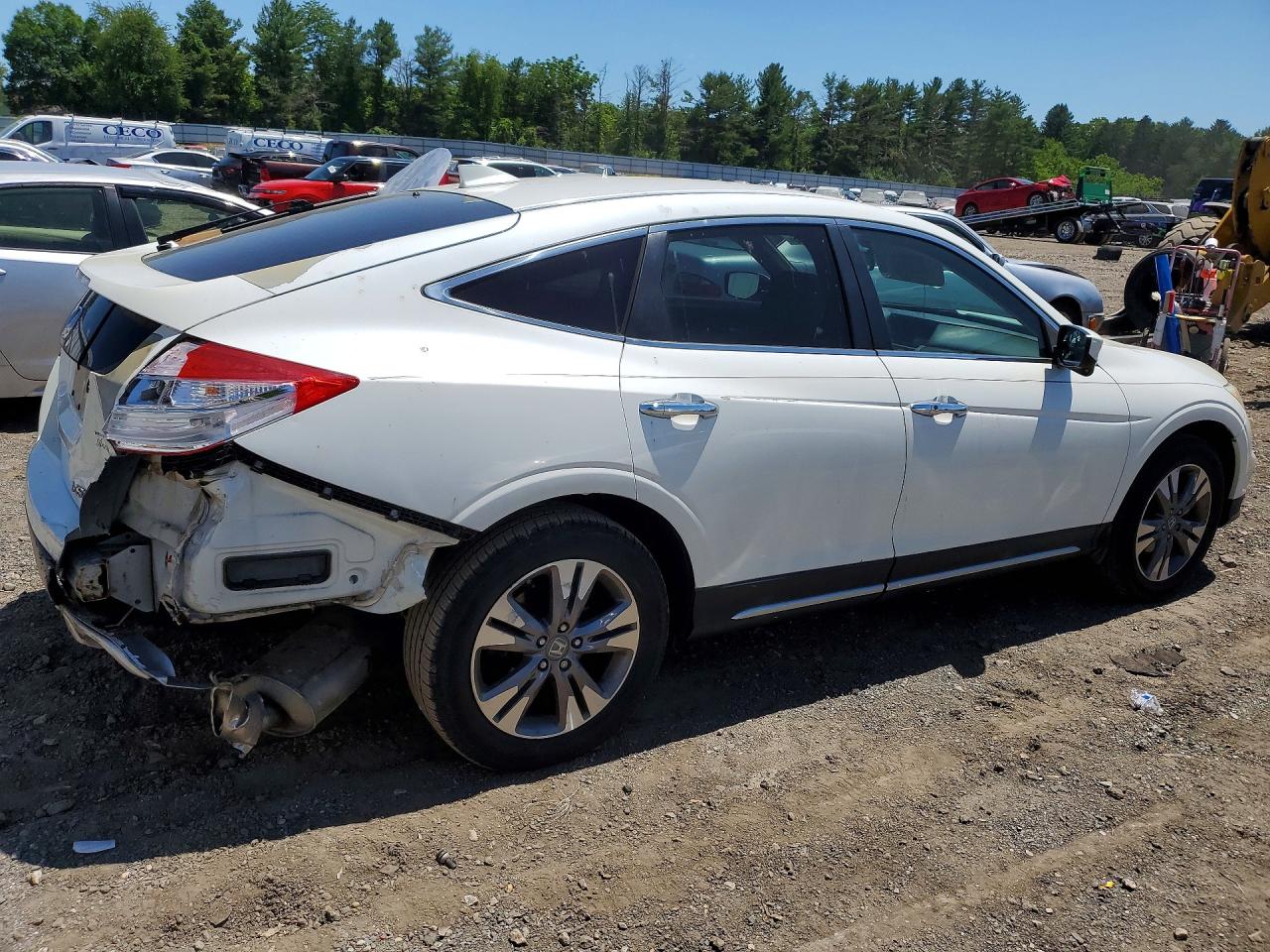 2014 Honda Crosstour Exl White vin: 5J6TF2H50EL001432