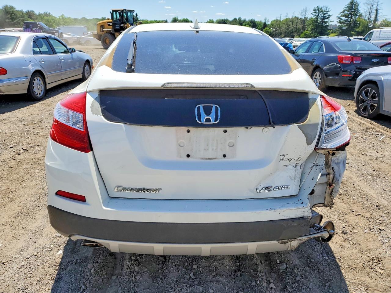 2014 Honda Crosstour Exl White vin: 5J6TF2H50EL001432