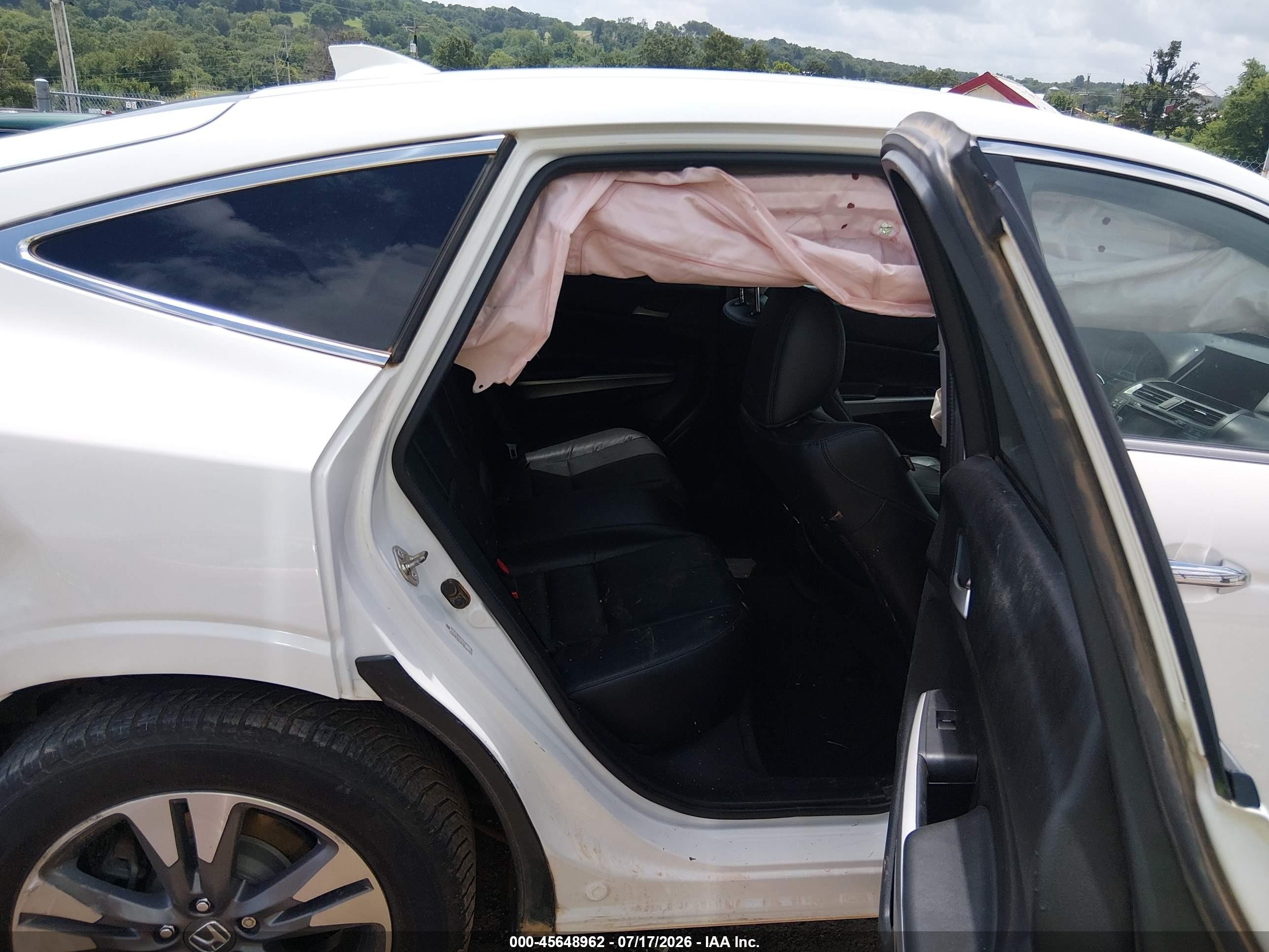 2014 Honda Crosstour Ex-l V6 White vin: 5J6TF2H50EL004525