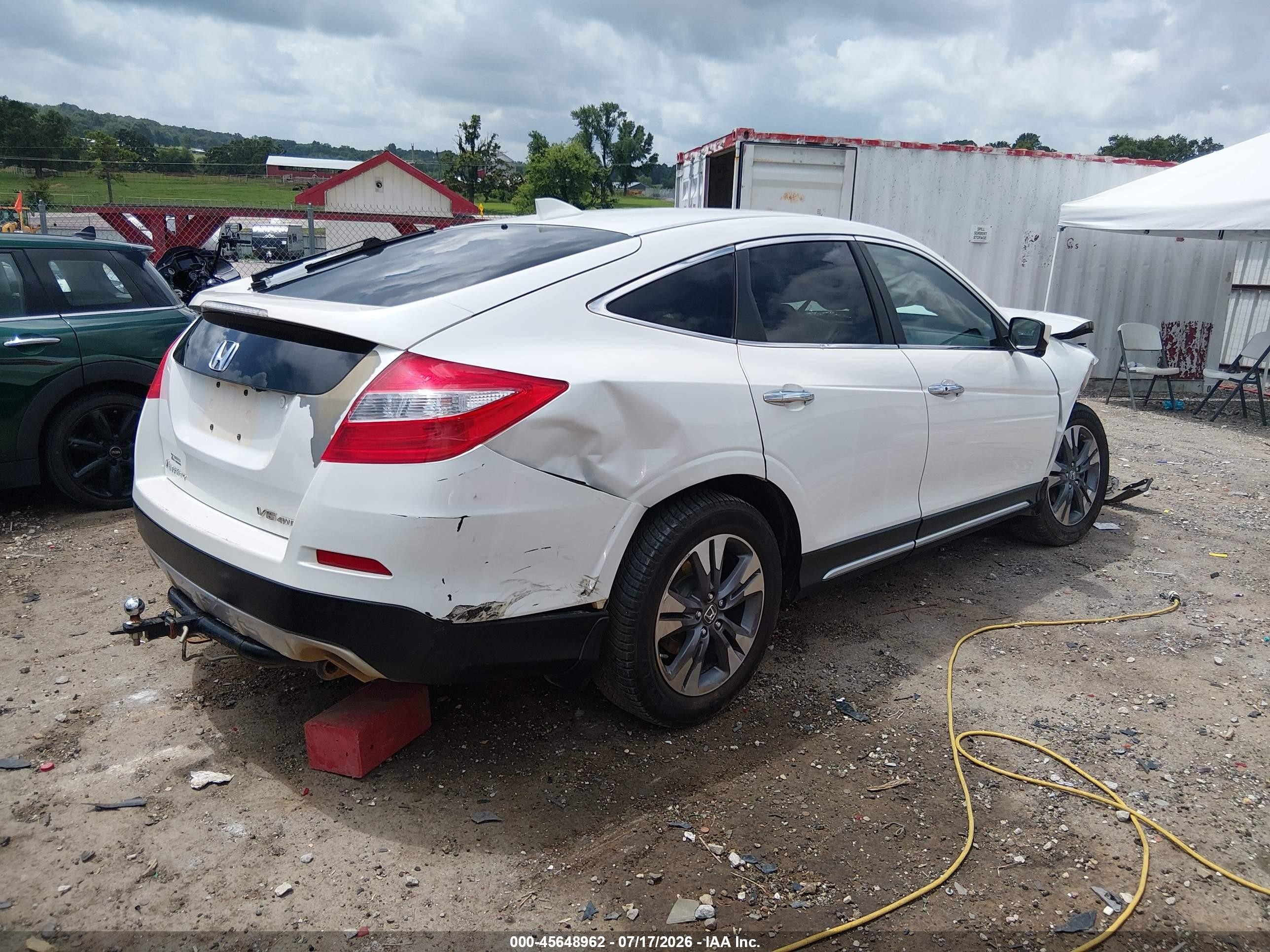 2014 Honda Crosstour Ex-l V6 White vin: 5J6TF2H50EL004525