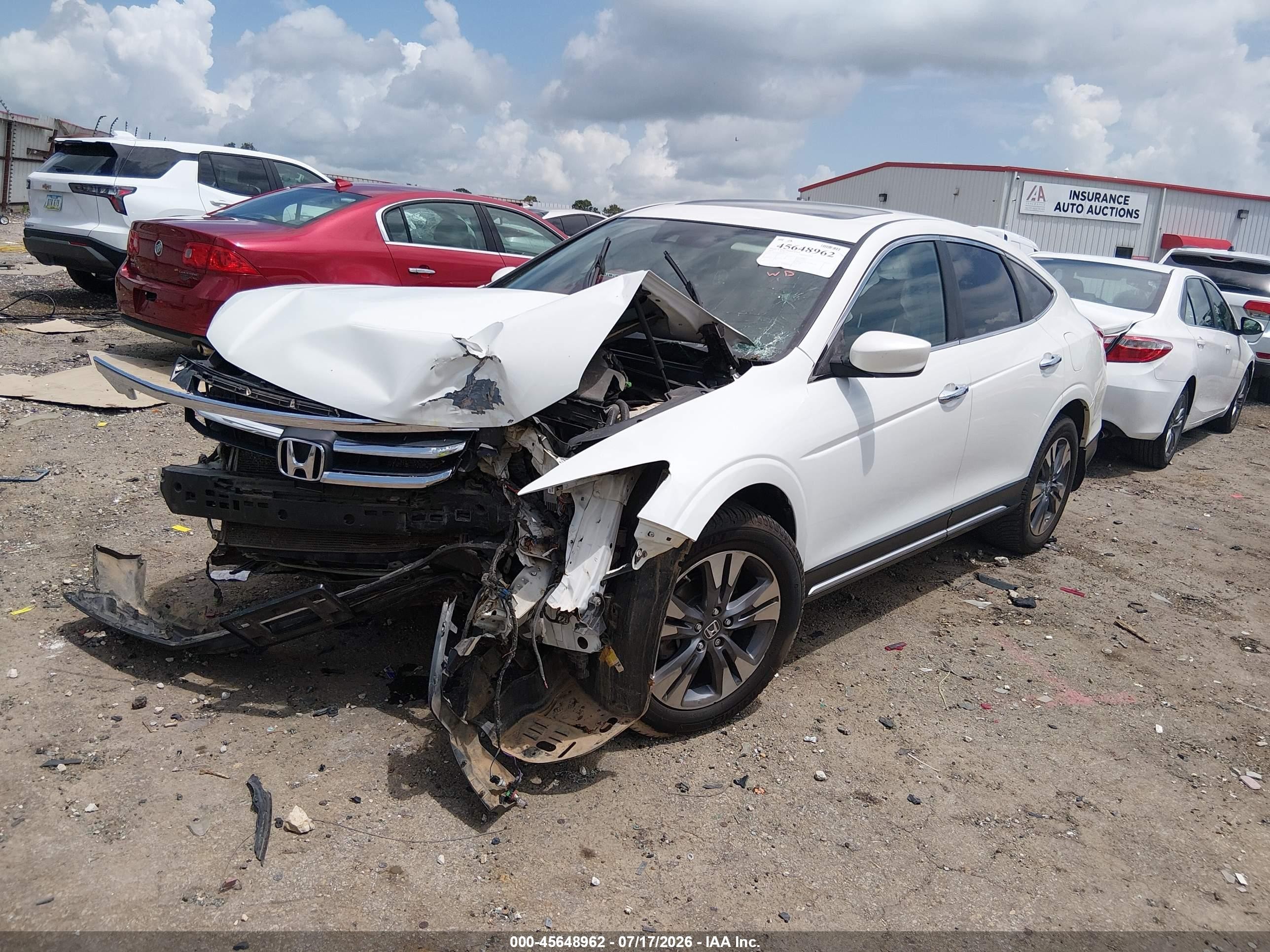 2014 Honda Crosstour Ex-l V6 White vin: 5J6TF2H50EL004525