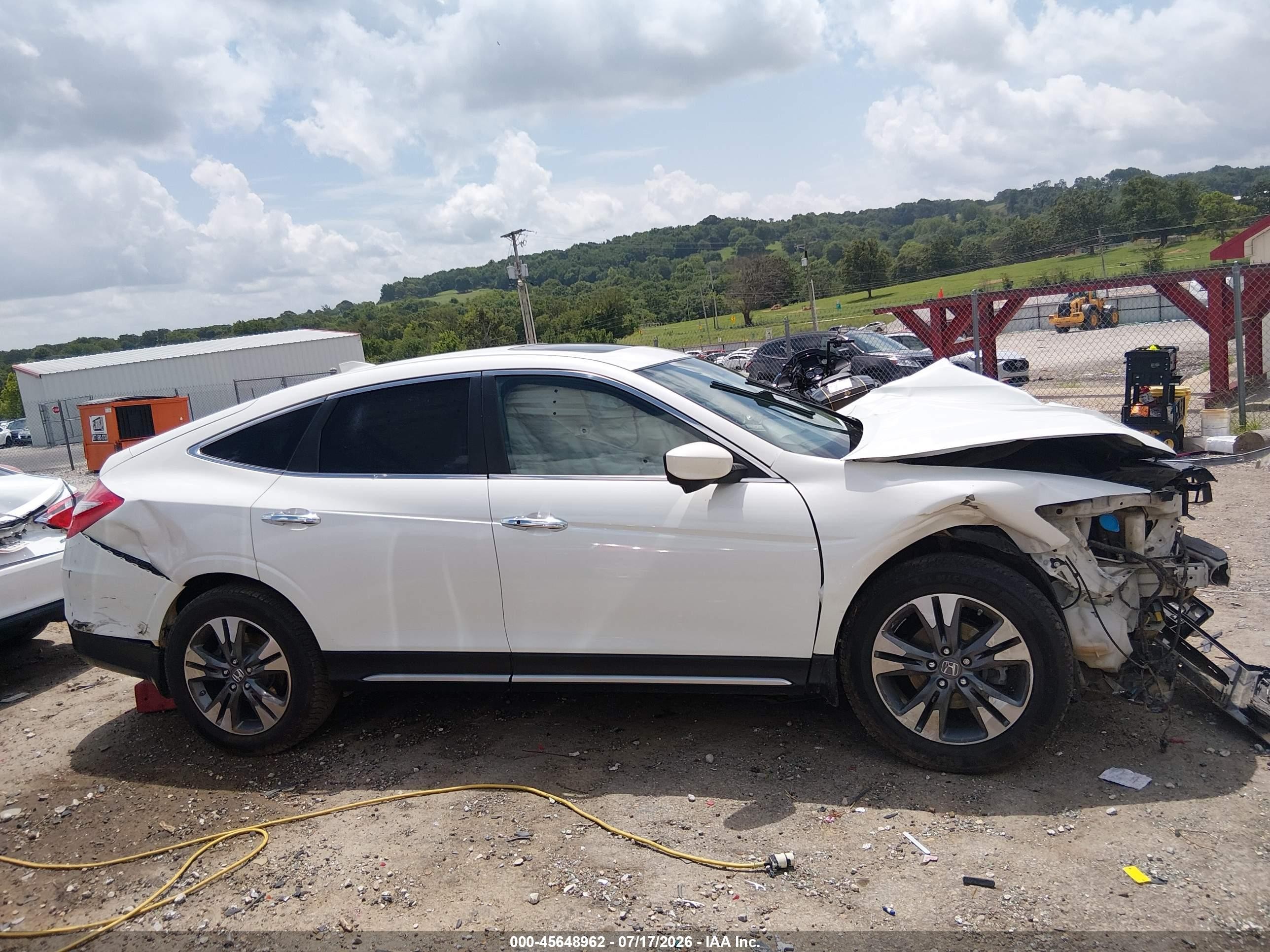 2014 Honda Crosstour Ex-l V6 White vin: 5J6TF2H50EL004525