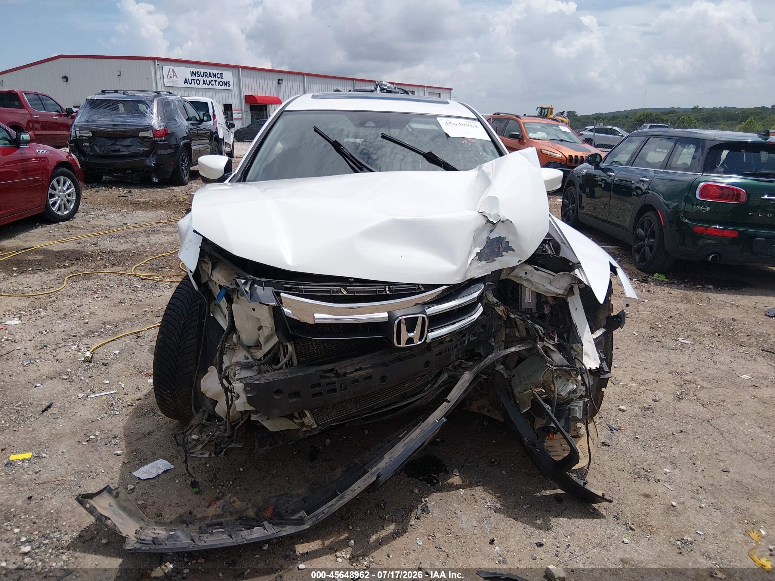 2014 Honda Crosstour Ex-l V6 White vin: 5J6TF2H50EL004525