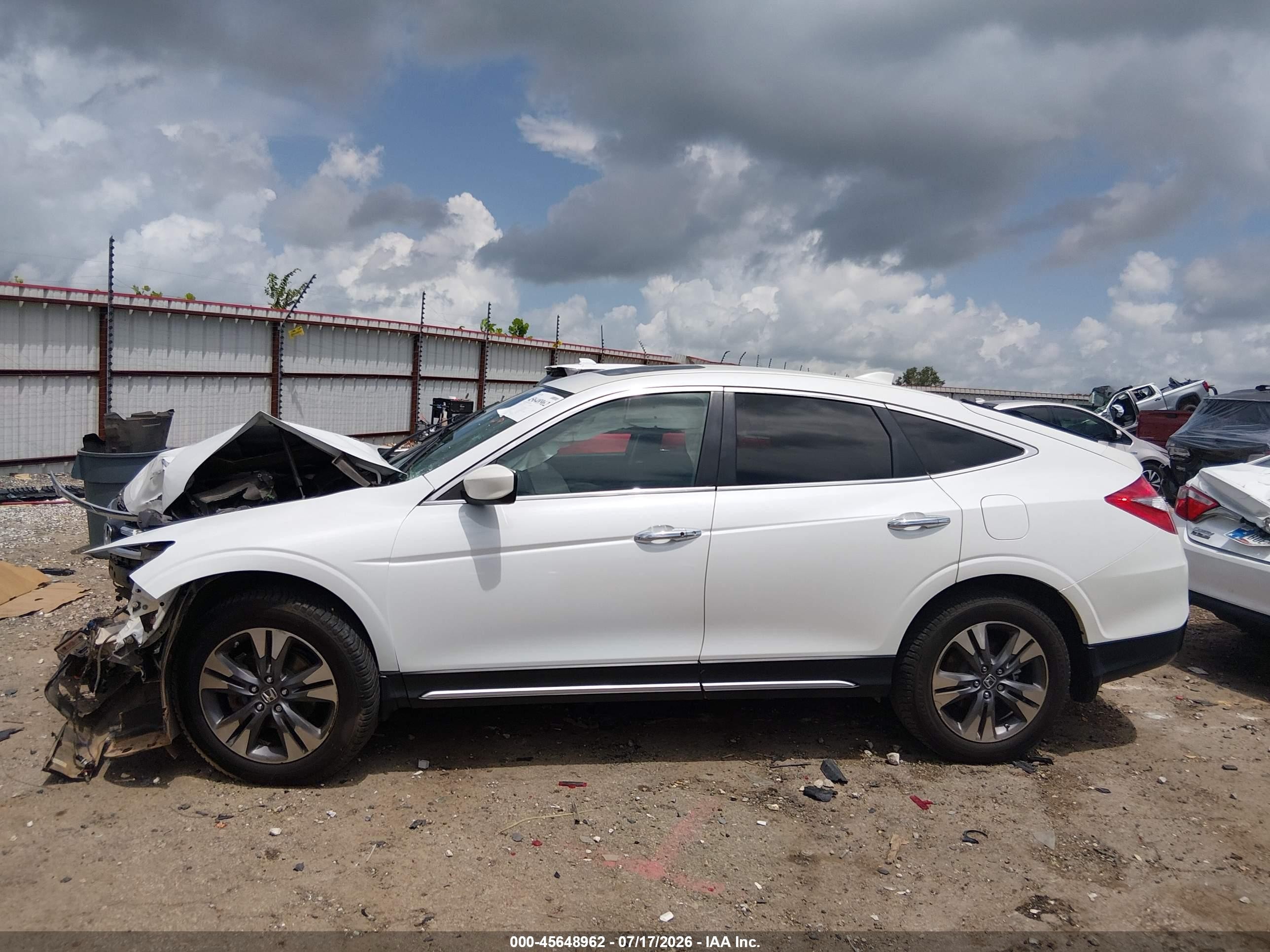 2014 Honda Crosstour Ex-l V6 White vin: 5J6TF2H50EL004525
