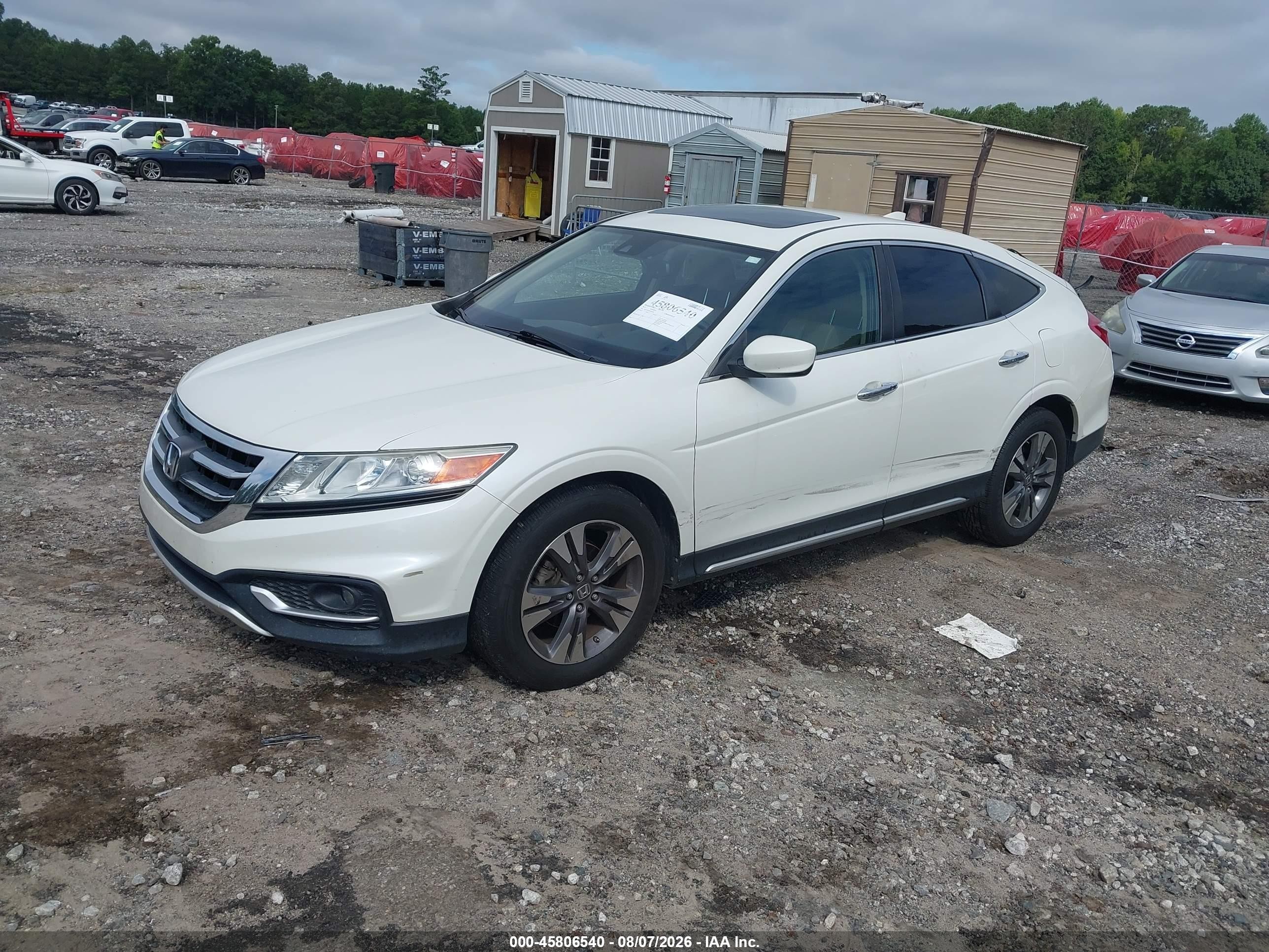 2015 Honda Crosstour Ex-l V6 White vin: 5J6TF2H50FL003991