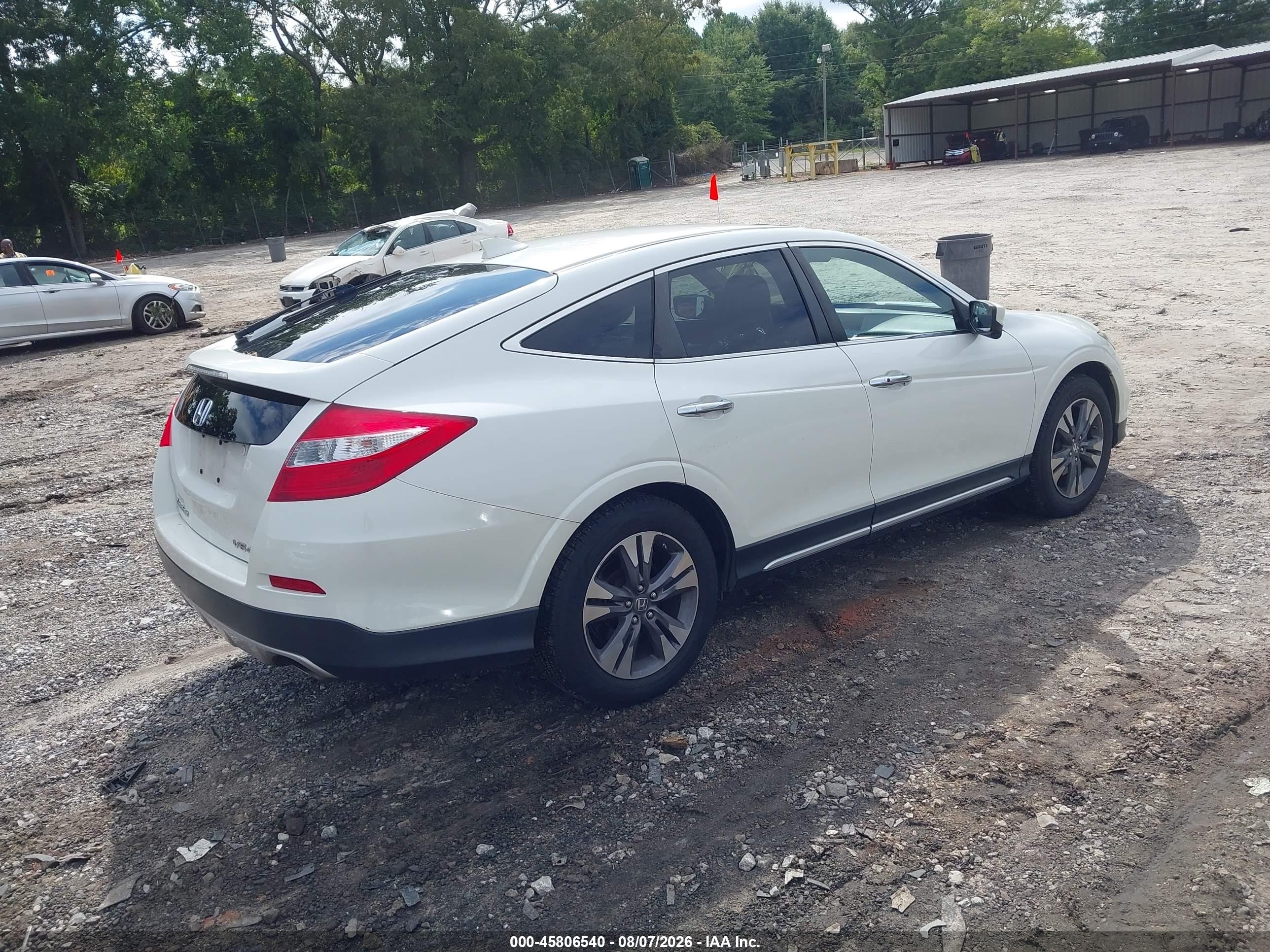 2015 Honda Crosstour Ex-l V6 White vin: 5J6TF2H50FL003991