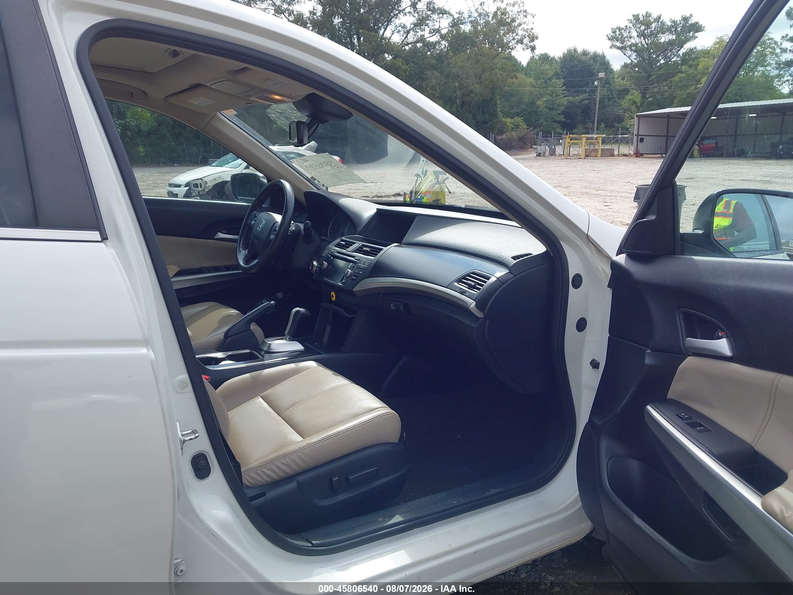2015 Honda Crosstour Ex-l V6 White vin: 5J6TF2H50FL003991