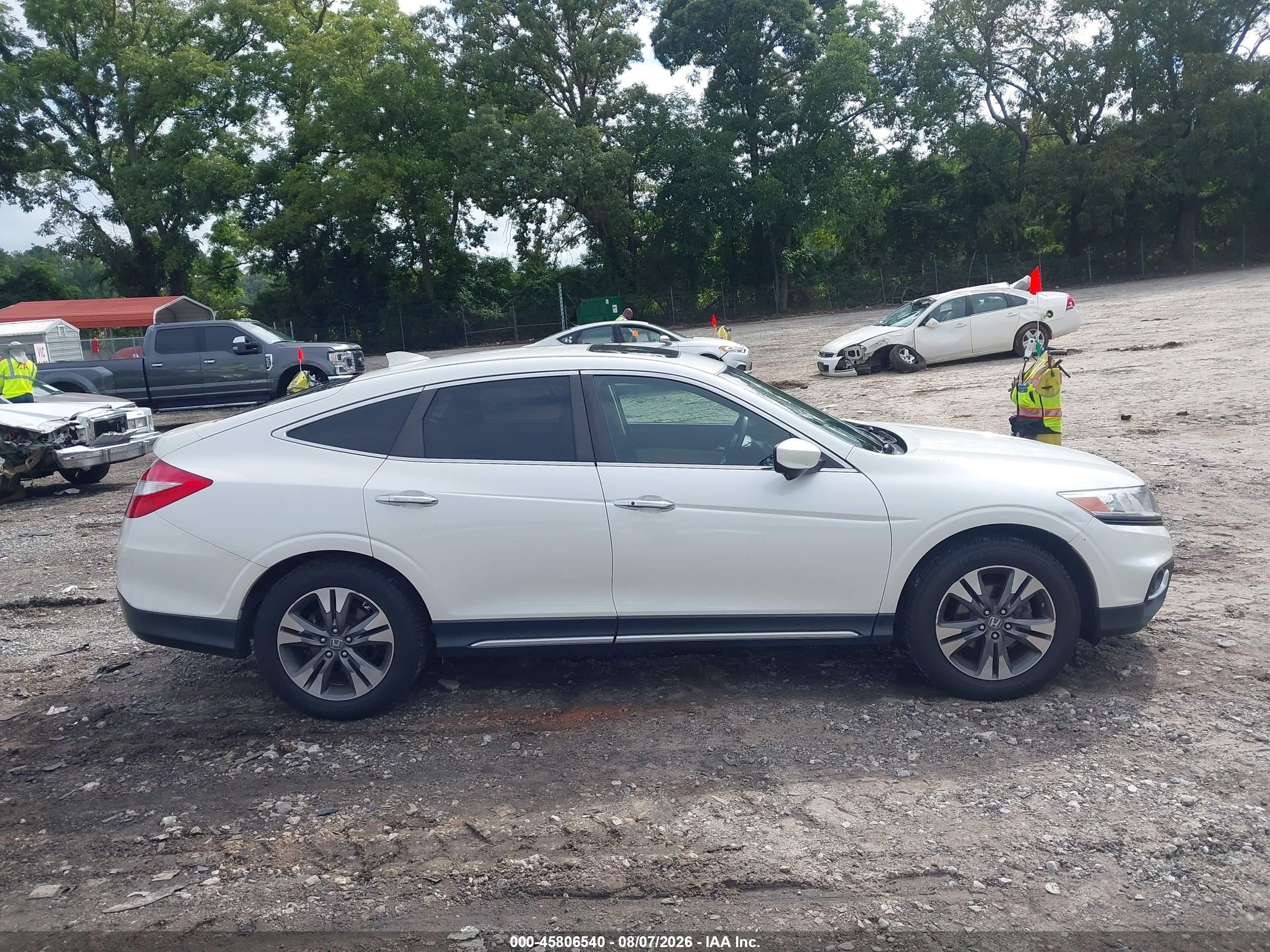 2015 Honda Crosstour Ex-l V6 White vin: 5J6TF2H50FL003991