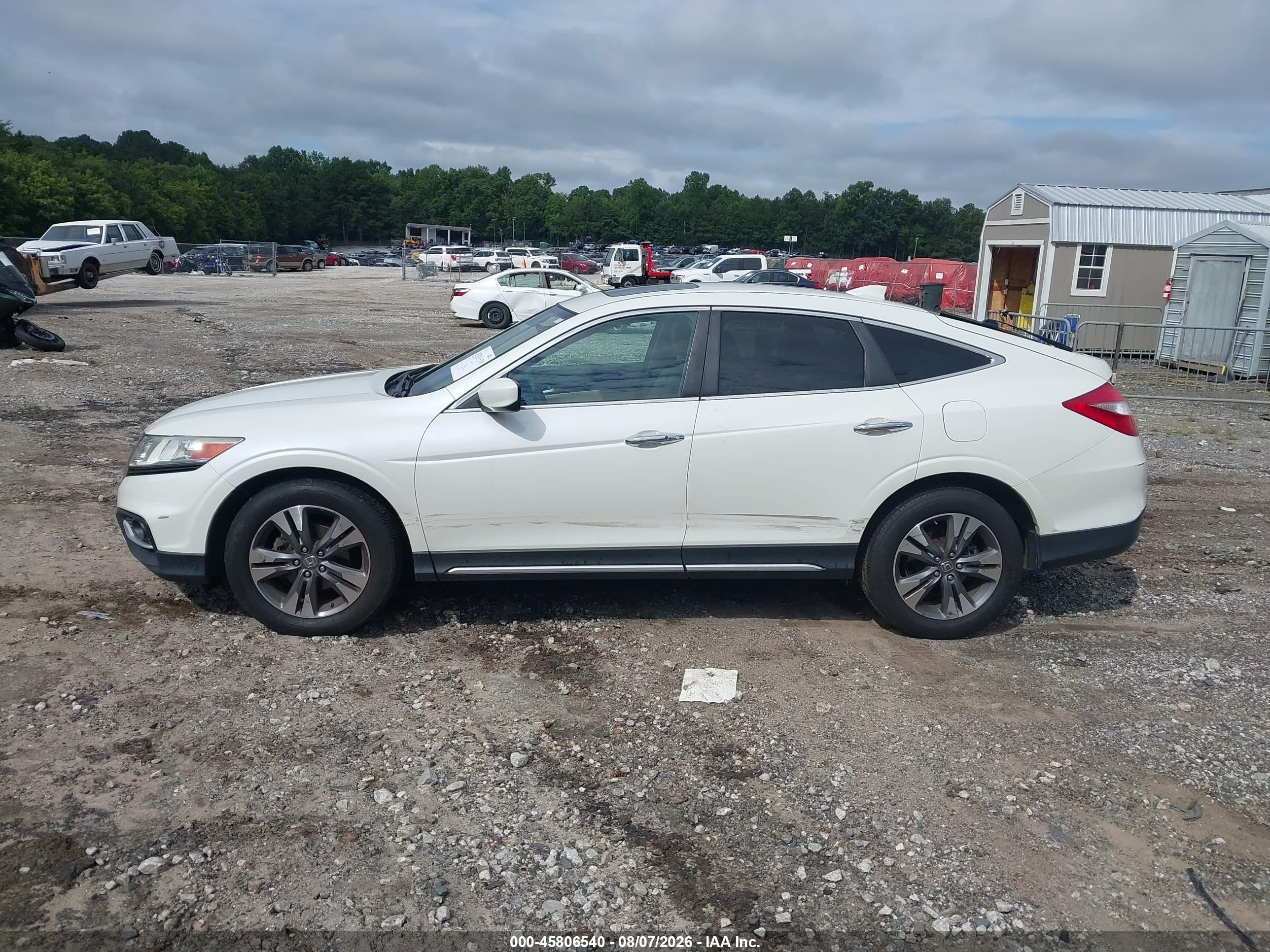 2015 Honda Crosstour Ex-l V6 White vin: 5J6TF2H50FL003991