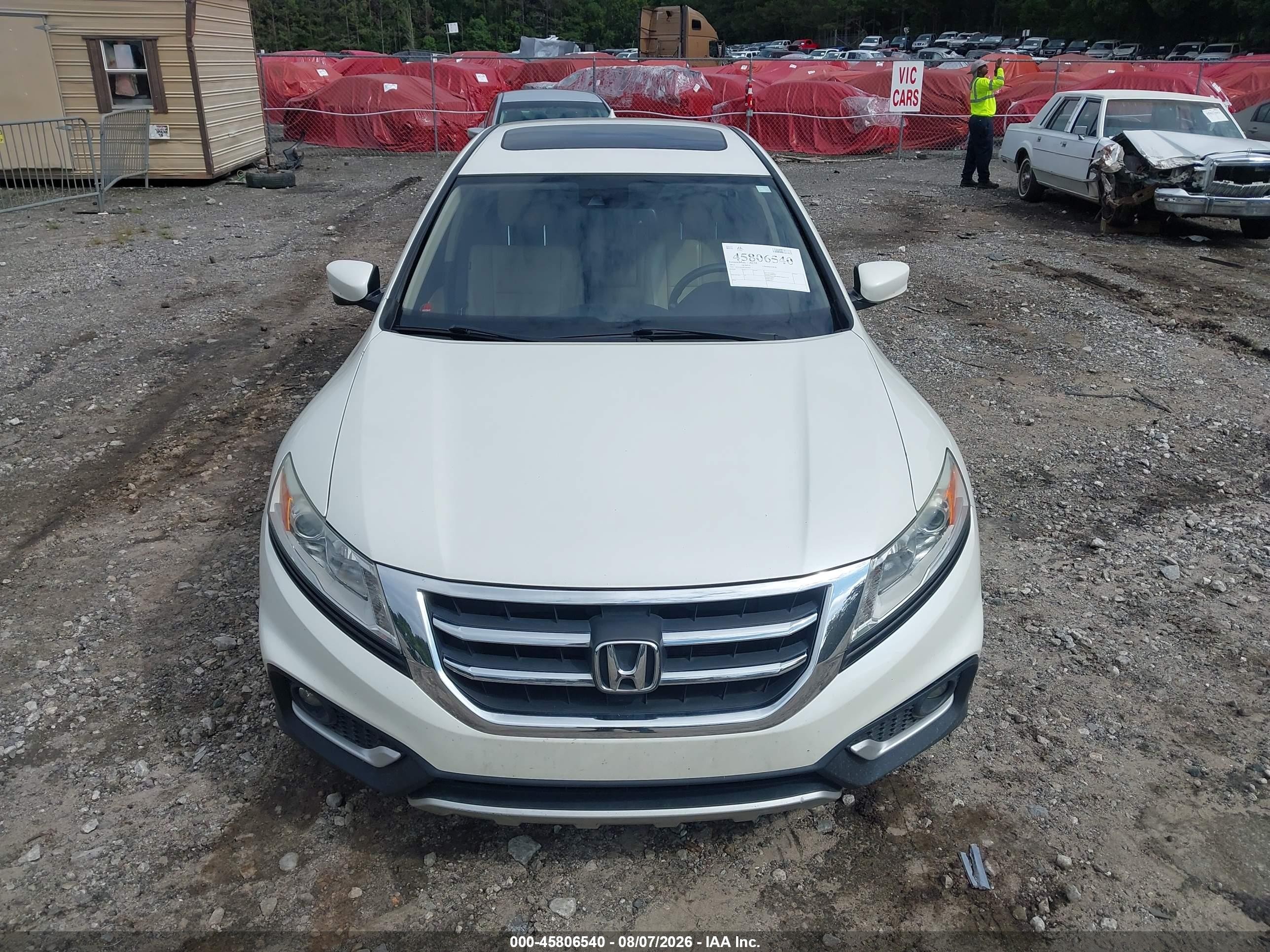 2015 Honda Crosstour Ex-l V6 White vin: 5J6TF2H50FL003991
