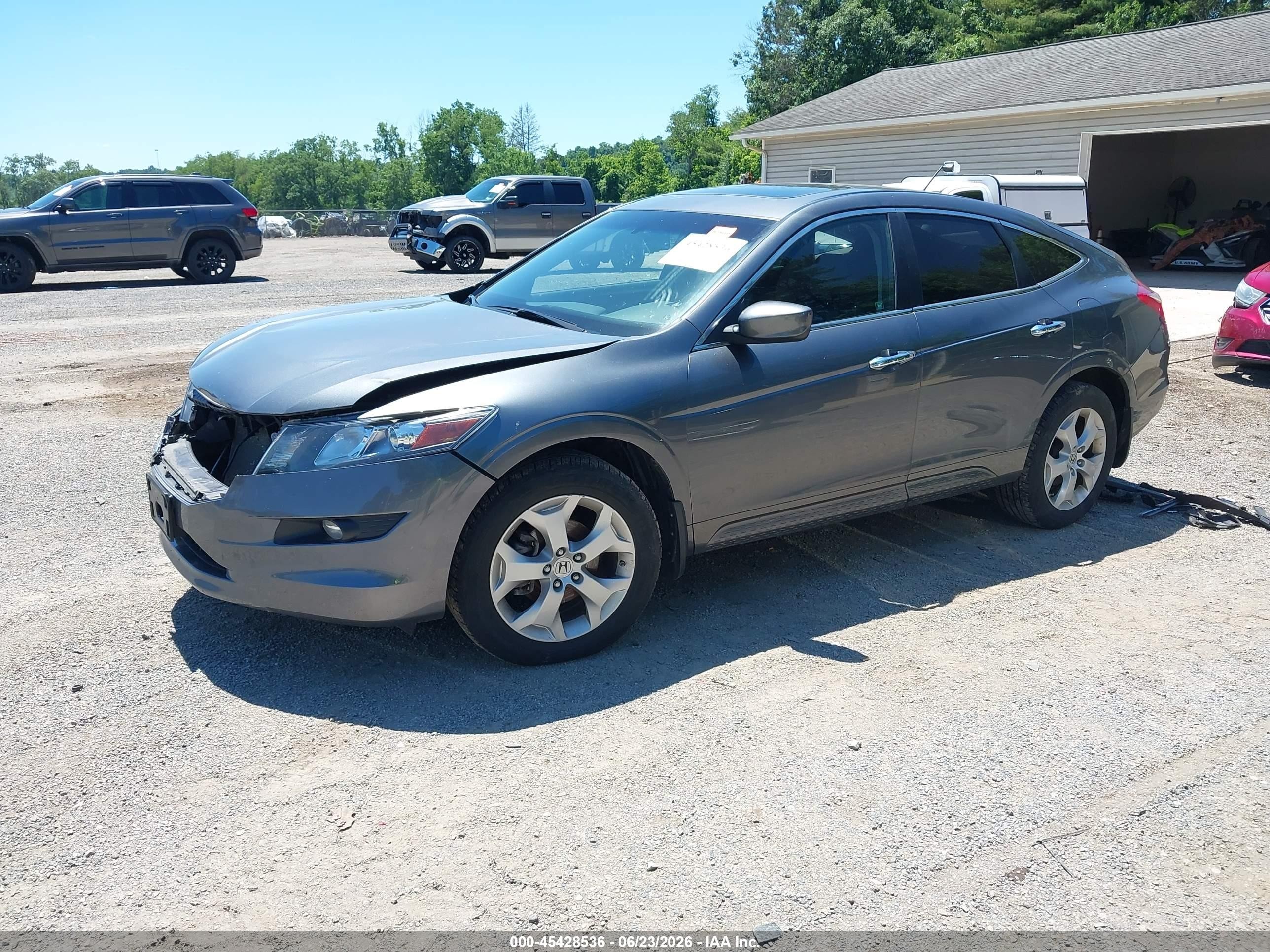 2010 Honda Accord Crosstour Ex-l Gray vin: 5J6TF2H51AL009856