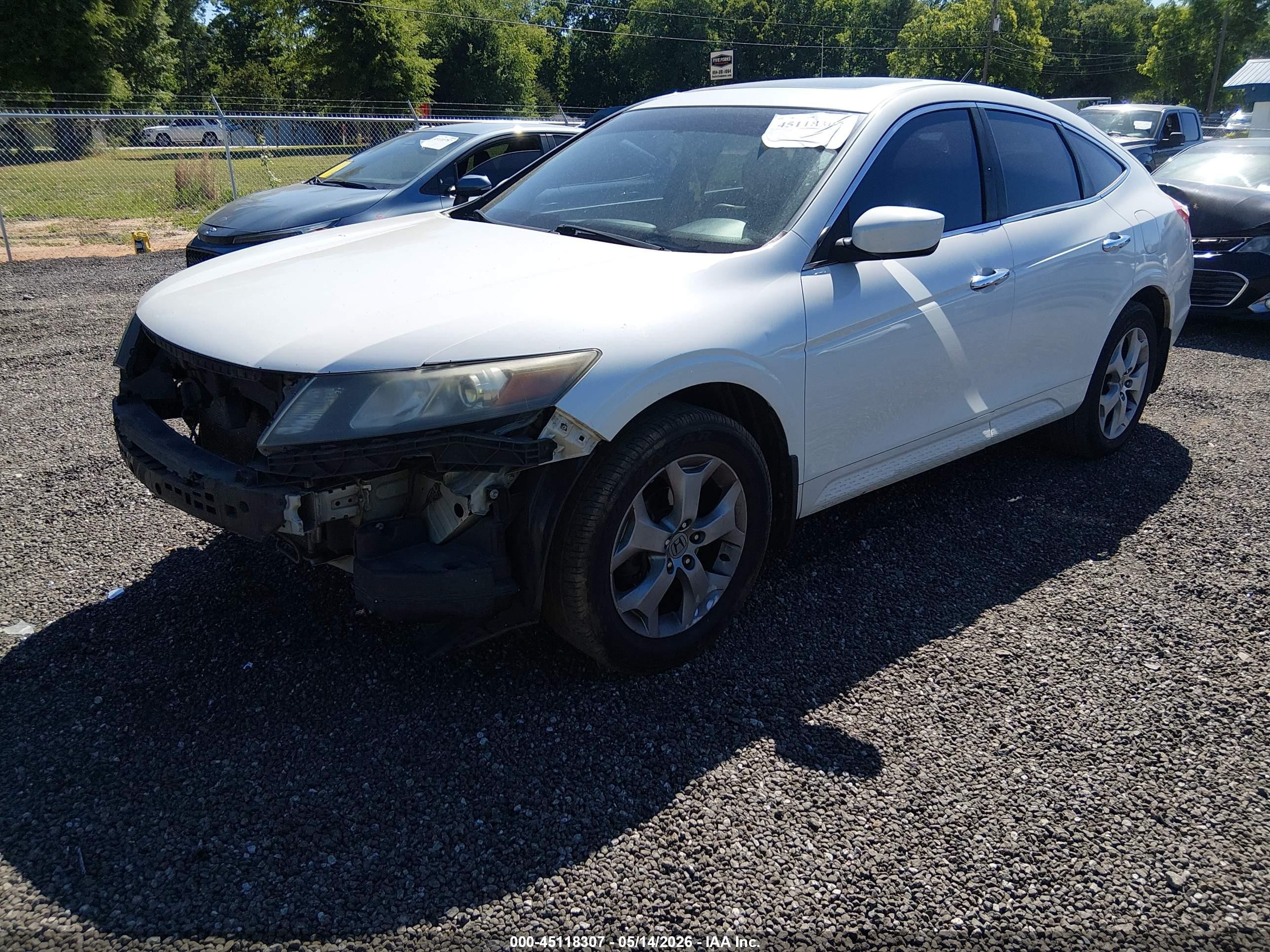 2010 Honda Accord Crosstour Ex-l White vin: 5J6TF2H51AL010571