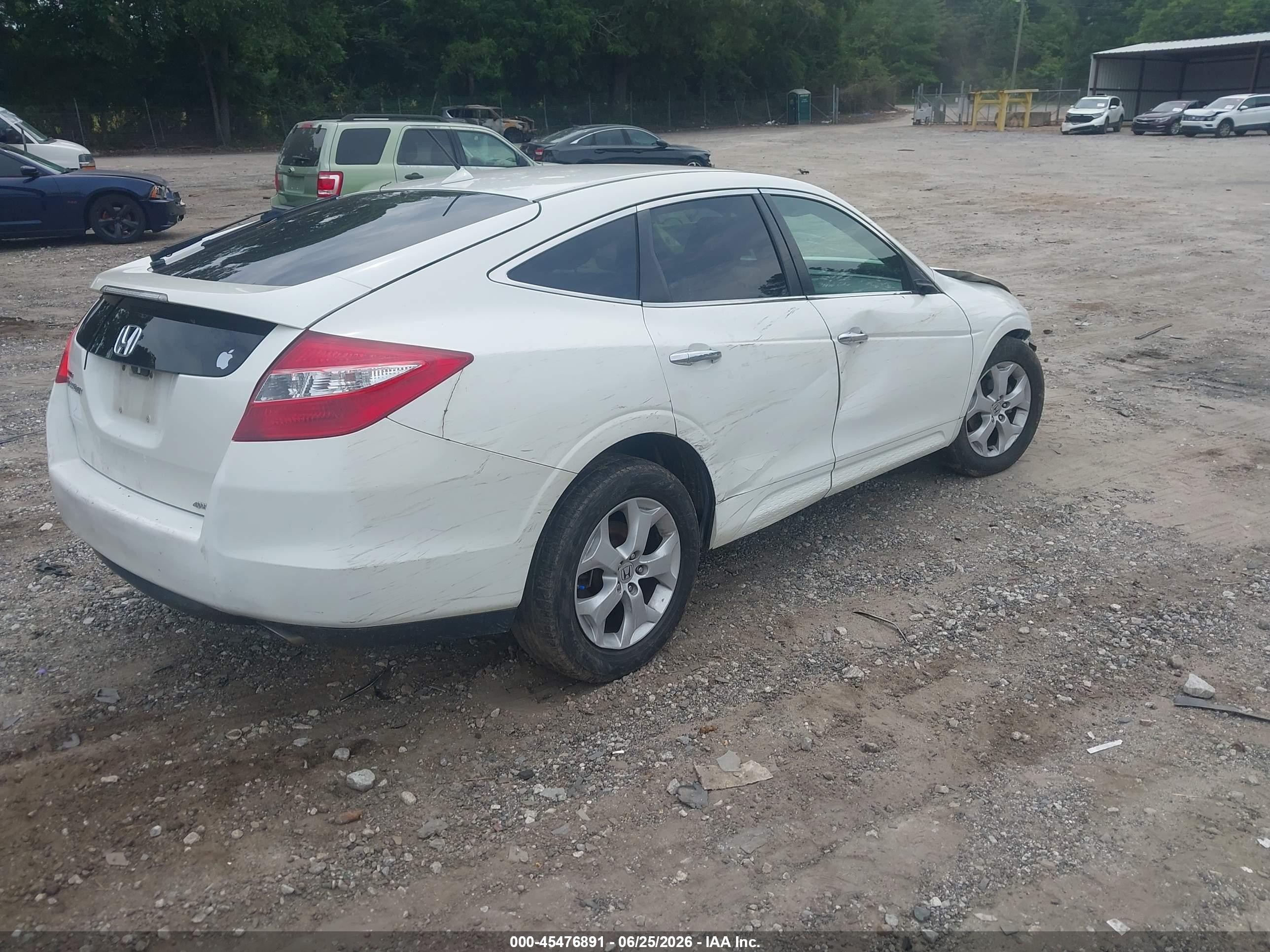 2011 Honda Accord Crosstour Ex-l White vin: 5J6TF2H51BL003041