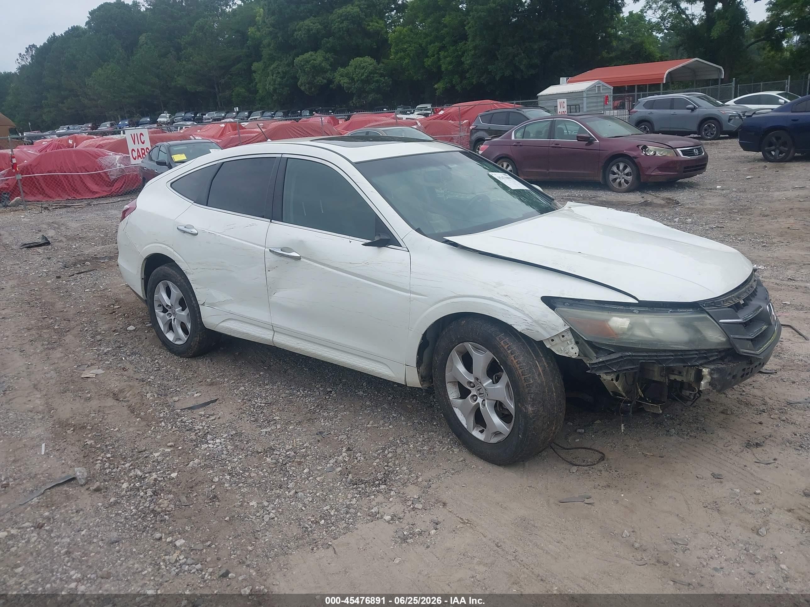2011 Honda Accord Crosstour Ex-l White vin: 5J6TF2H51BL003041
