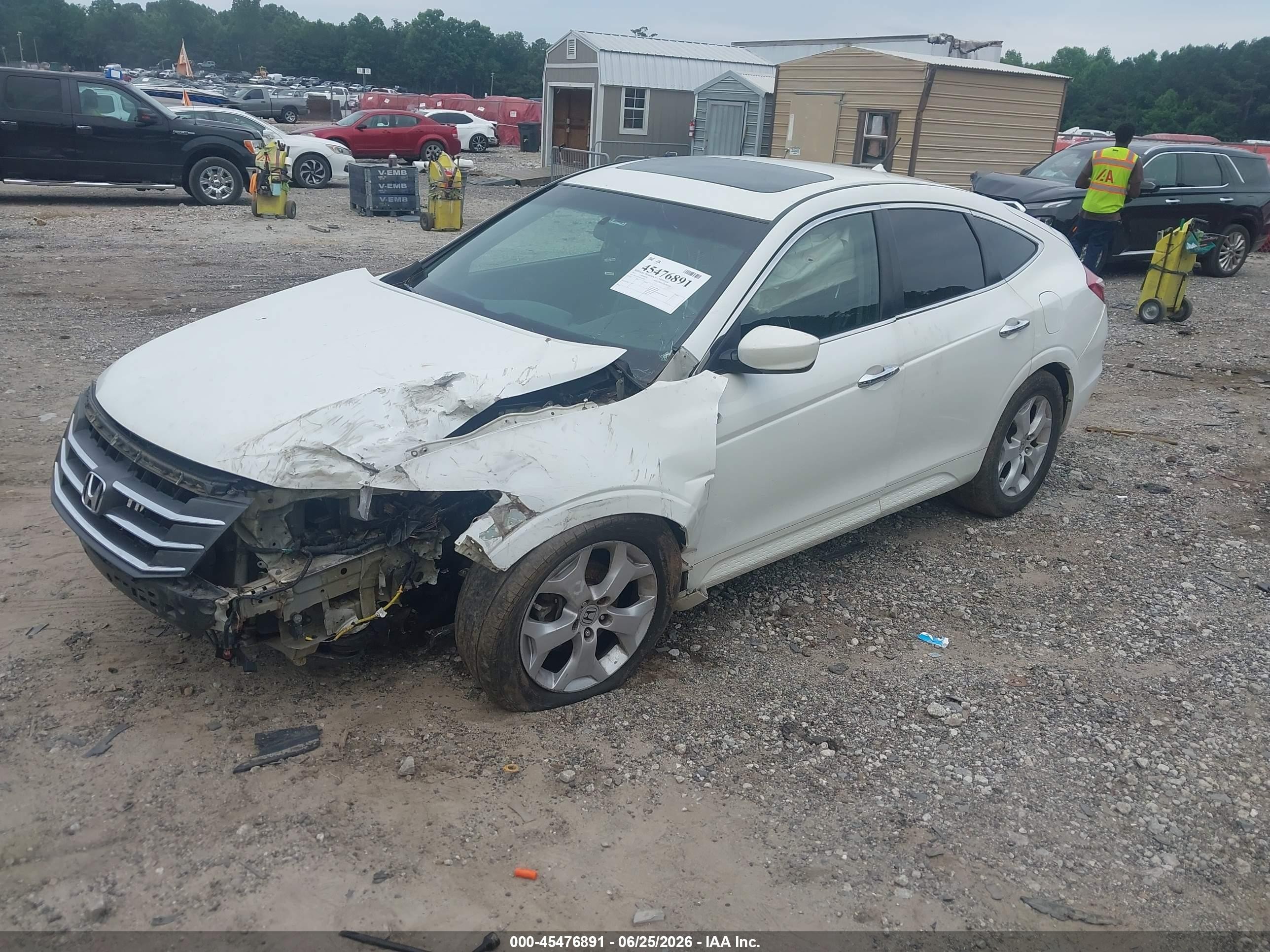 2011 Honda Accord Crosstour Ex-l White vin: 5J6TF2H51BL003041