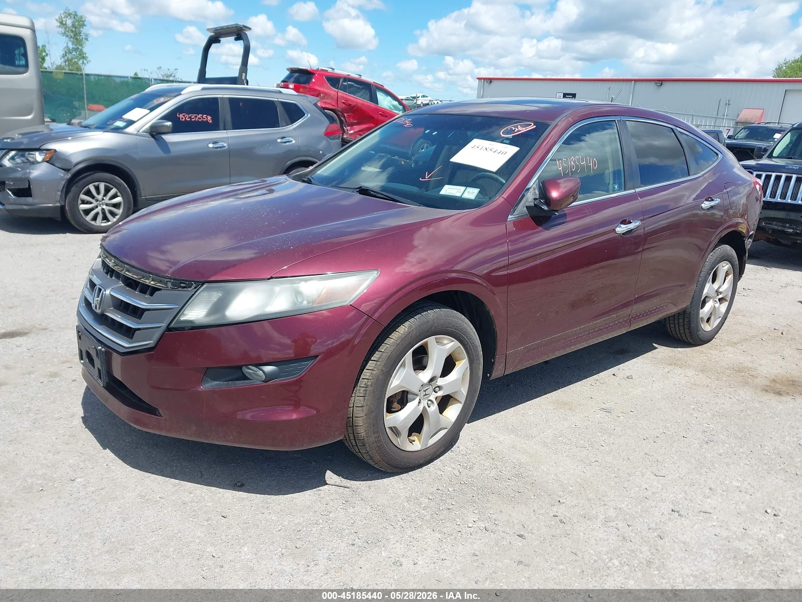 2012 Honda Crosstour Ex-l Maroon vin: 5J6TF2H51CL003770