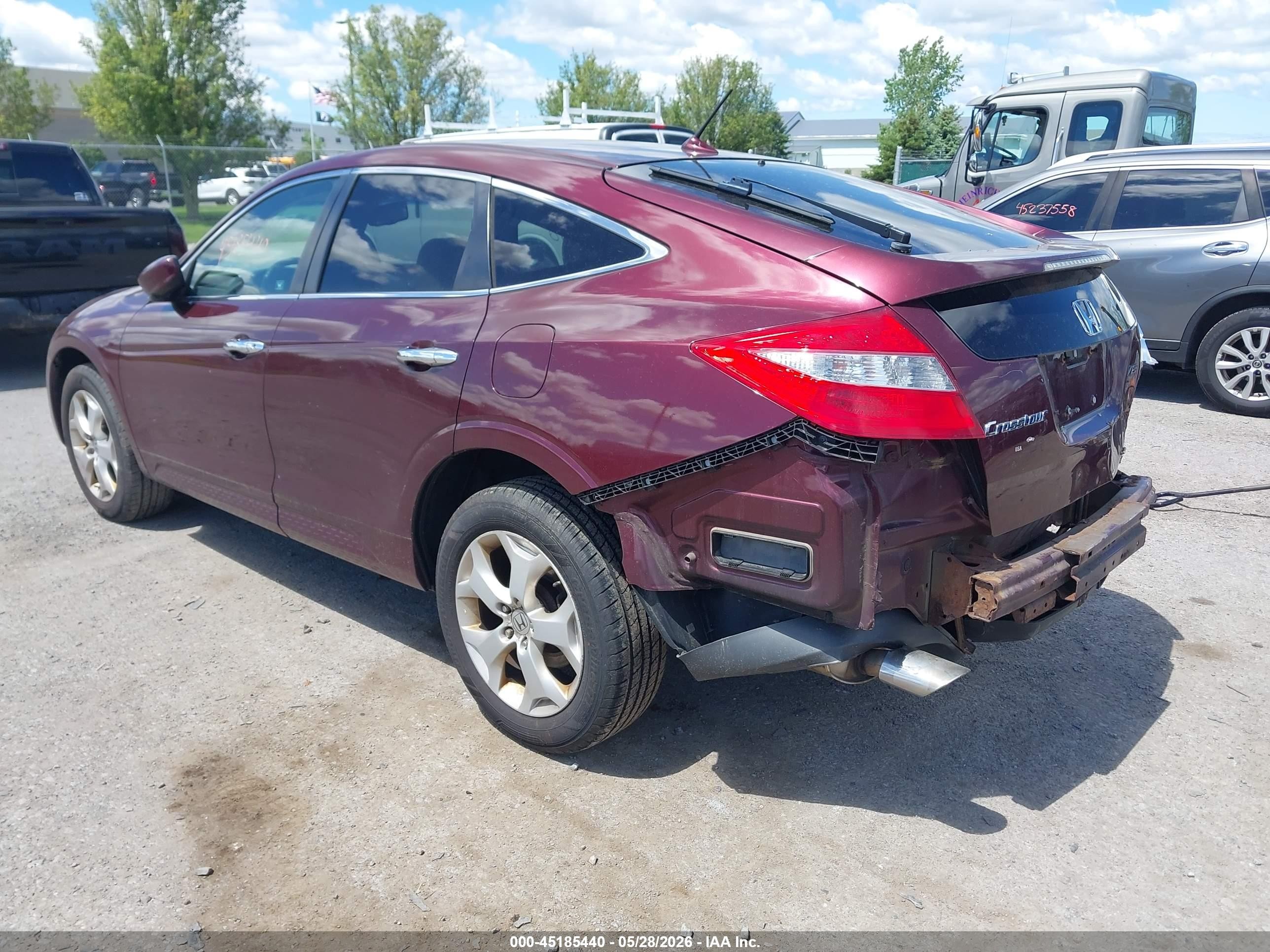 2012 Honda Crosstour Ex-l Maroon vin: 5J6TF2H51CL003770