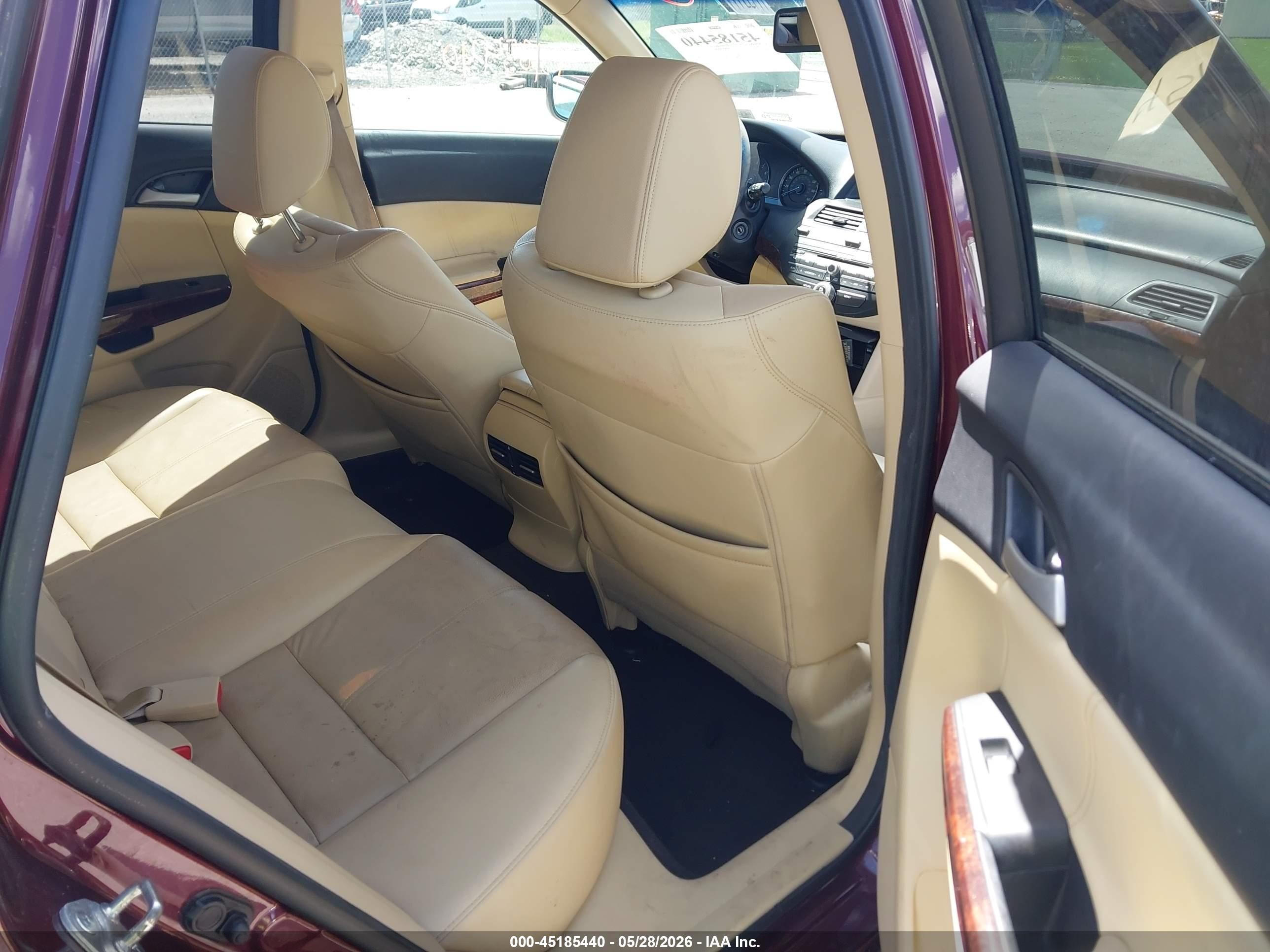 2012 Honda Crosstour Ex-l Maroon vin: 5J6TF2H51CL003770