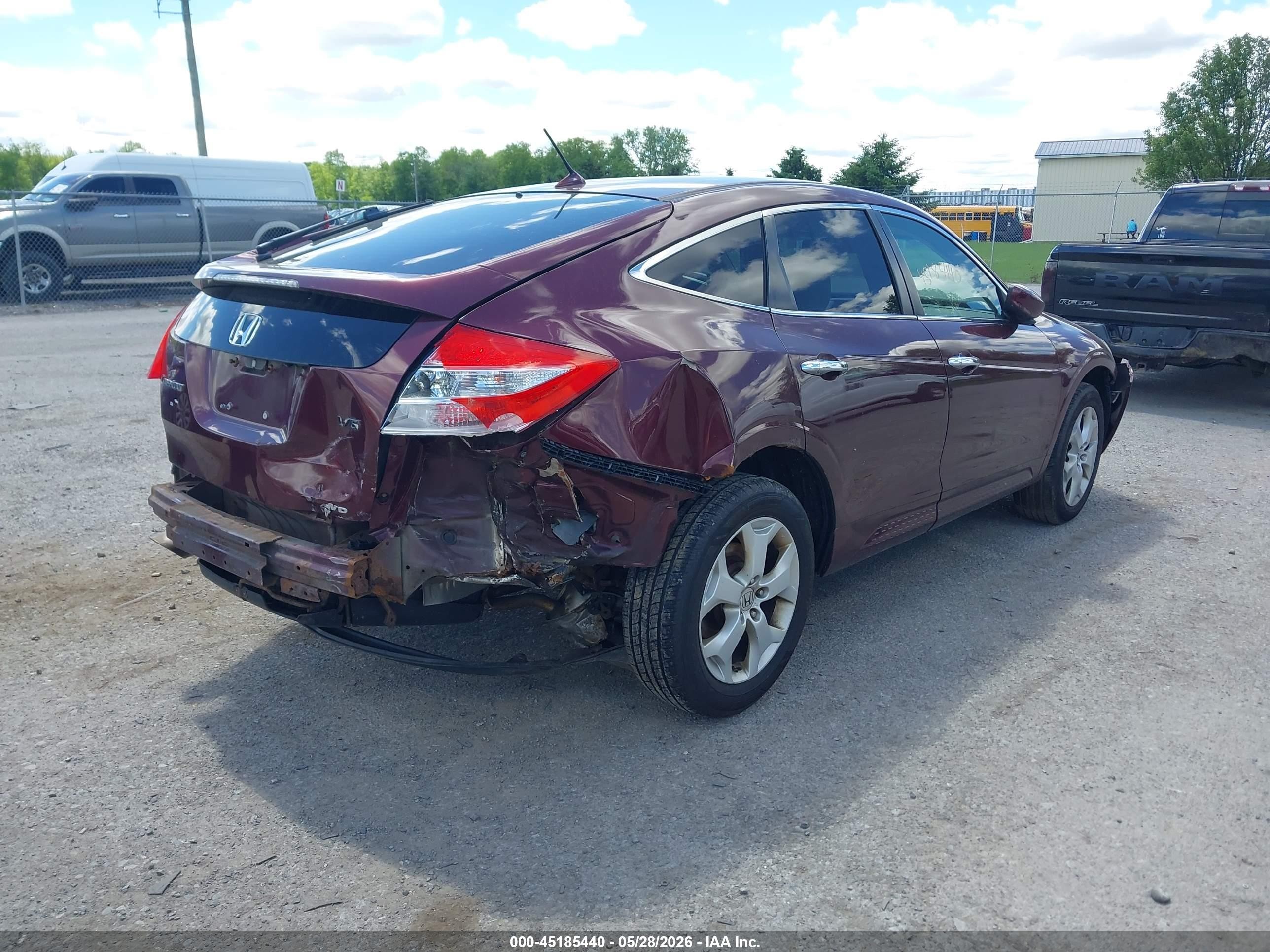 2012 Honda Crosstour Ex-l Maroon vin: 5J6TF2H51CL003770