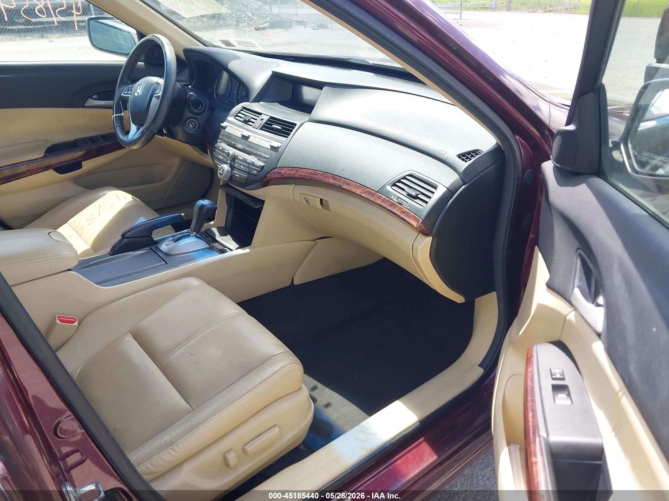 2012 Honda Crosstour Ex-l Maroon vin: 5J6TF2H51CL003770