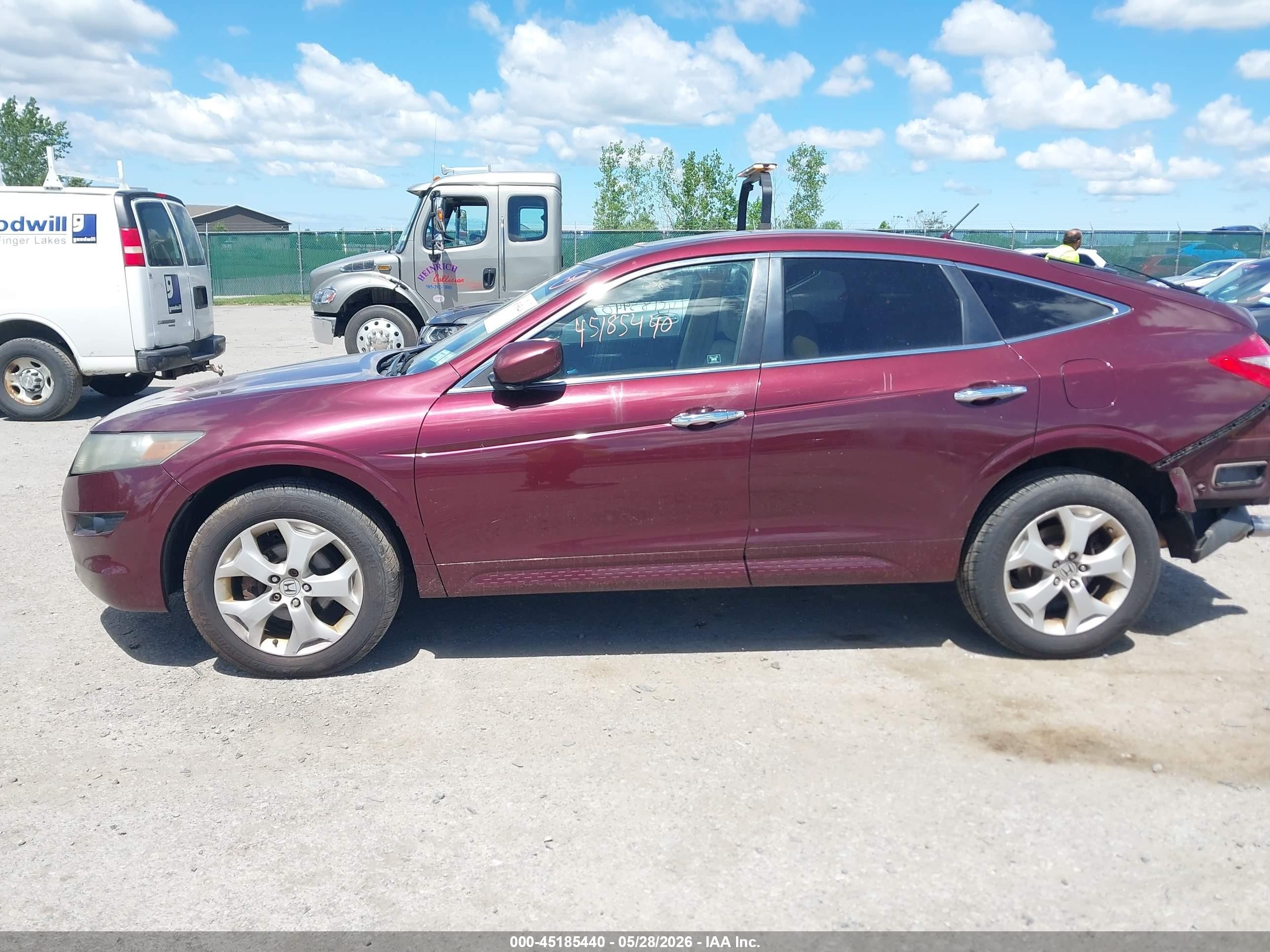 2012 Honda Crosstour Ex-l Maroon vin: 5J6TF2H51CL003770