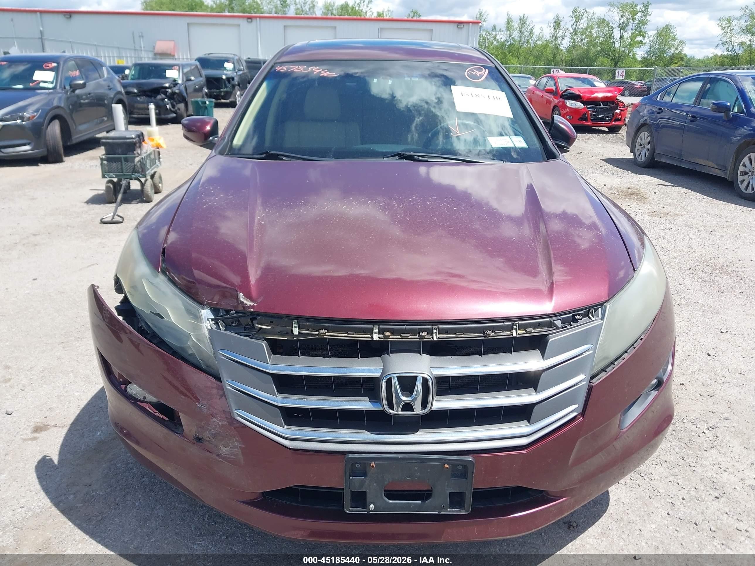 2012 Honda Crosstour Ex-l Maroon vin: 5J6TF2H51CL003770