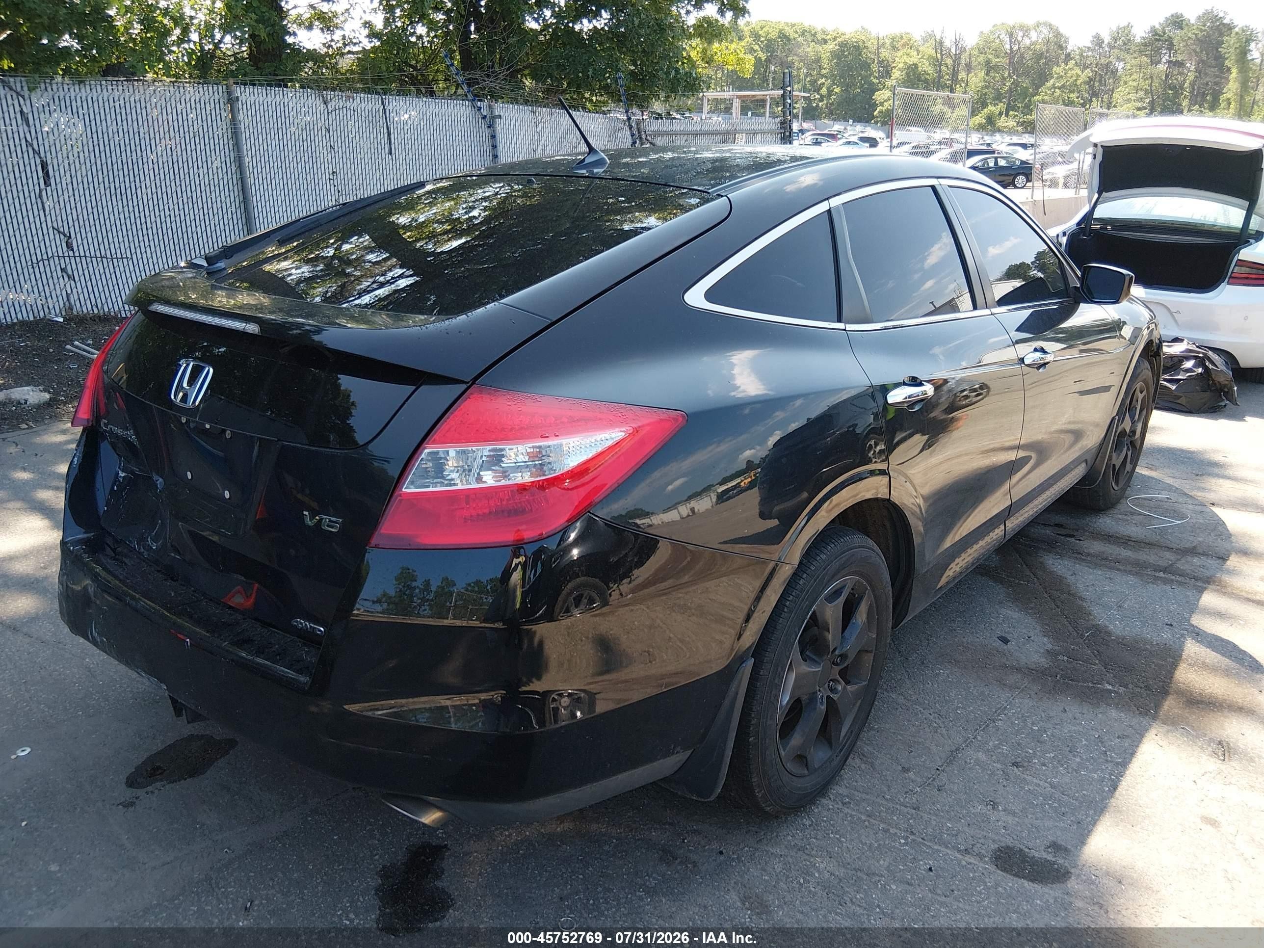2012 Honda Crosstour Ex-l Black vin: 5J6TF2H51CL011349