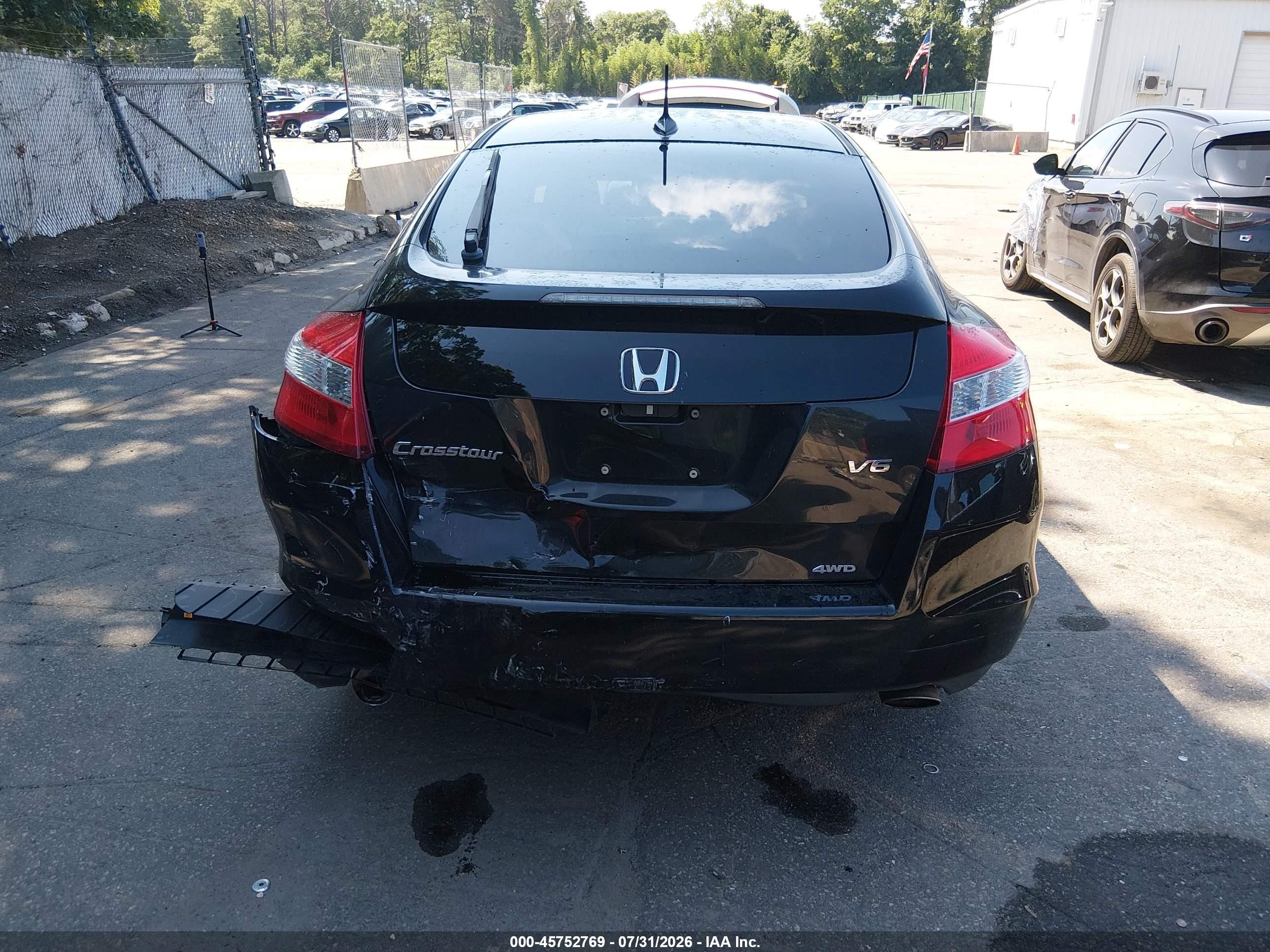 2012 Honda Crosstour Ex-l Black vin: 5J6TF2H51CL011349