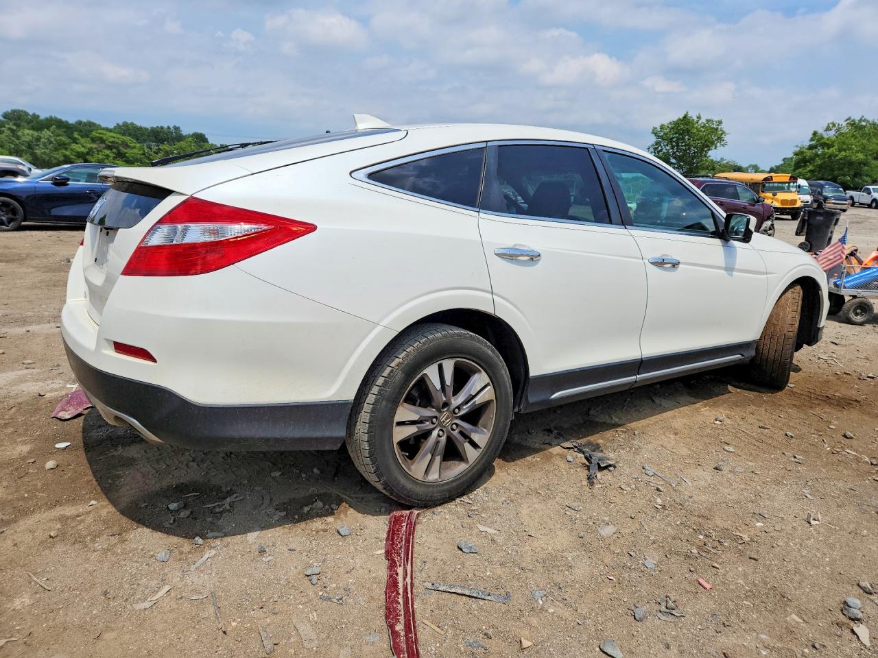 2013 Honda Crosstour Exl White vin: 5J6TF2H51DL003320