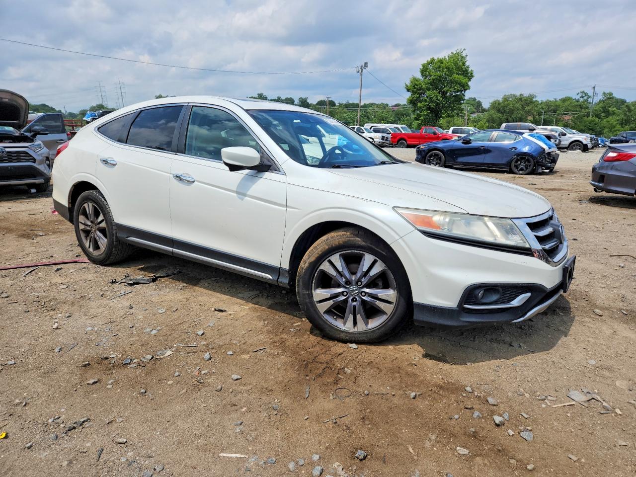 2013 Honda Crosstour Exl White vin: 5J6TF2H51DL003320