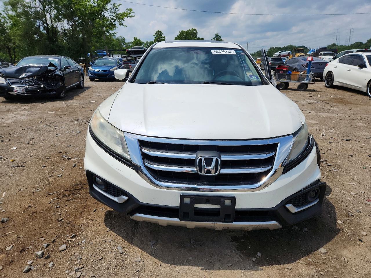 2013 Honda Crosstour Exl White vin: 5J6TF2H51DL003320