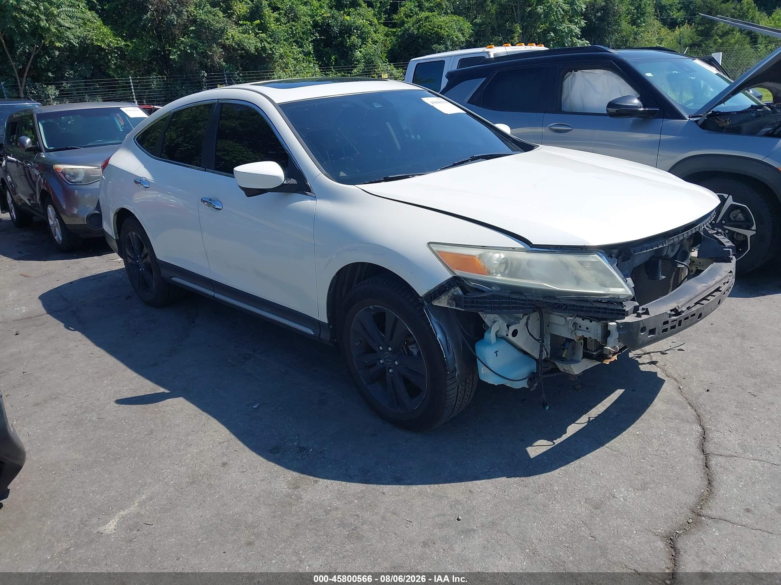 2014 Honda Crosstour Ex-l V6 White vin: 5J6TF2H51EL001441