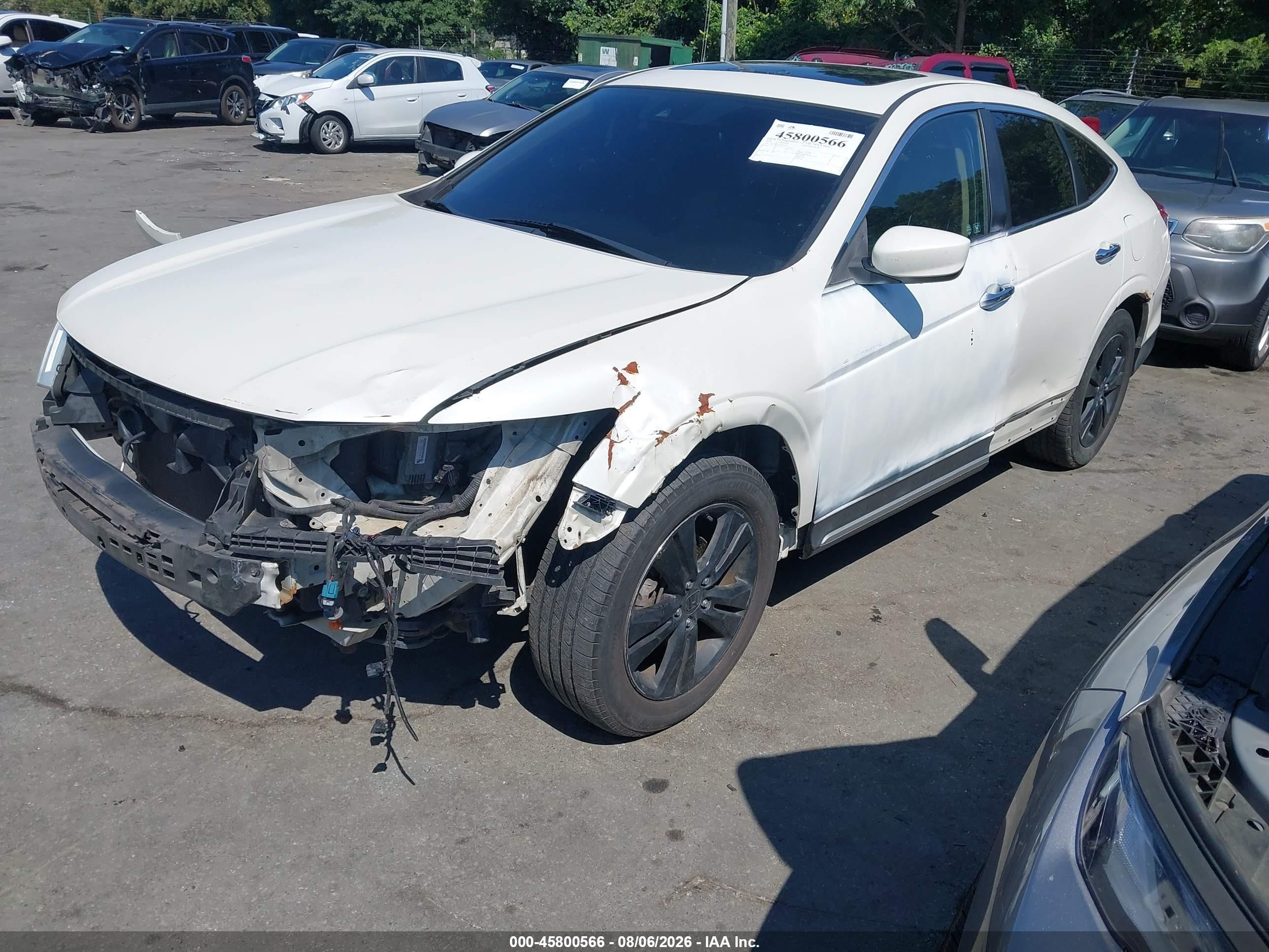 2014 Honda Crosstour Ex-l V6 White vin: 5J6TF2H51EL001441