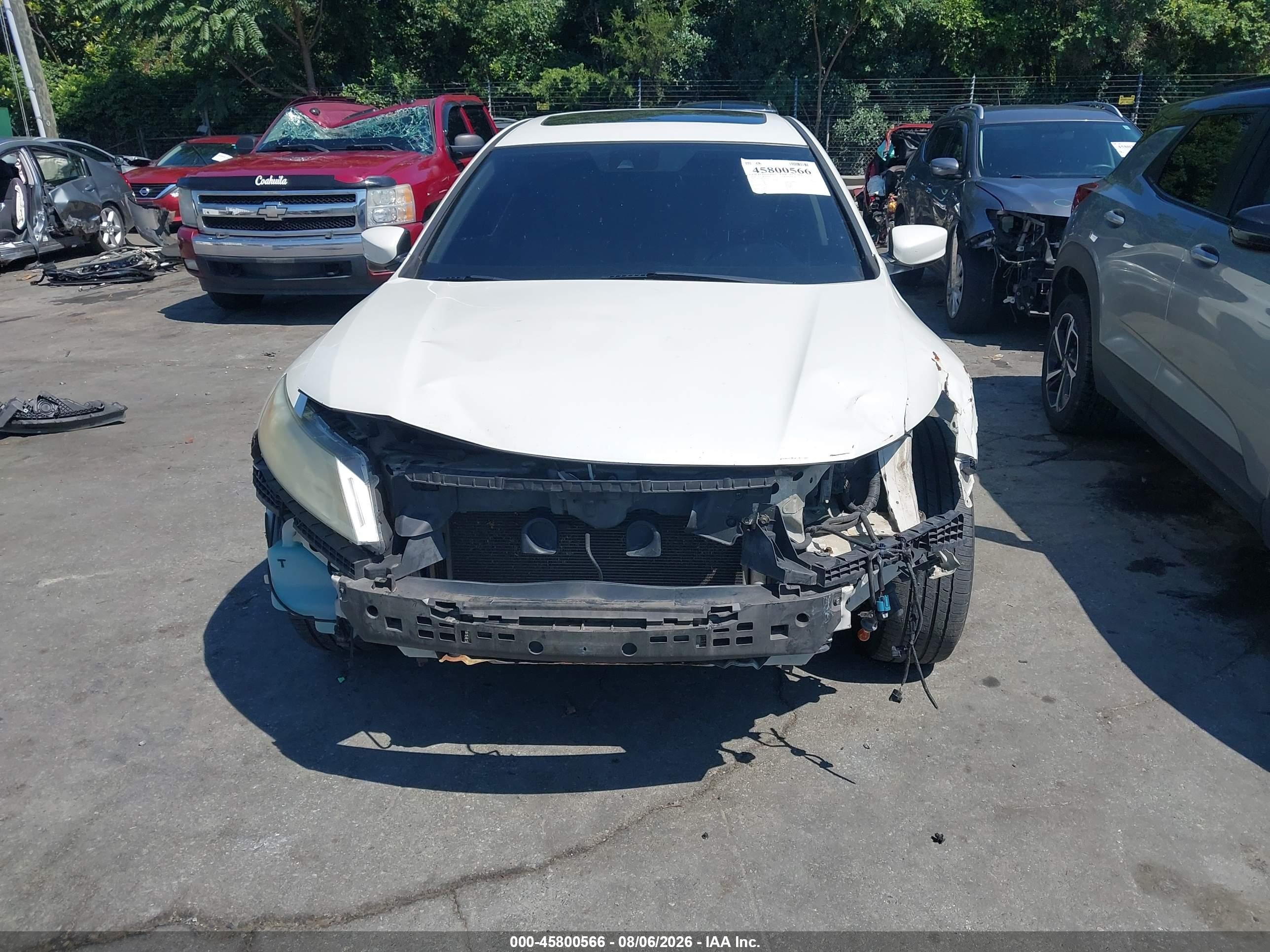 2014 Honda Crosstour Ex-l V6 White vin: 5J6TF2H51EL001441