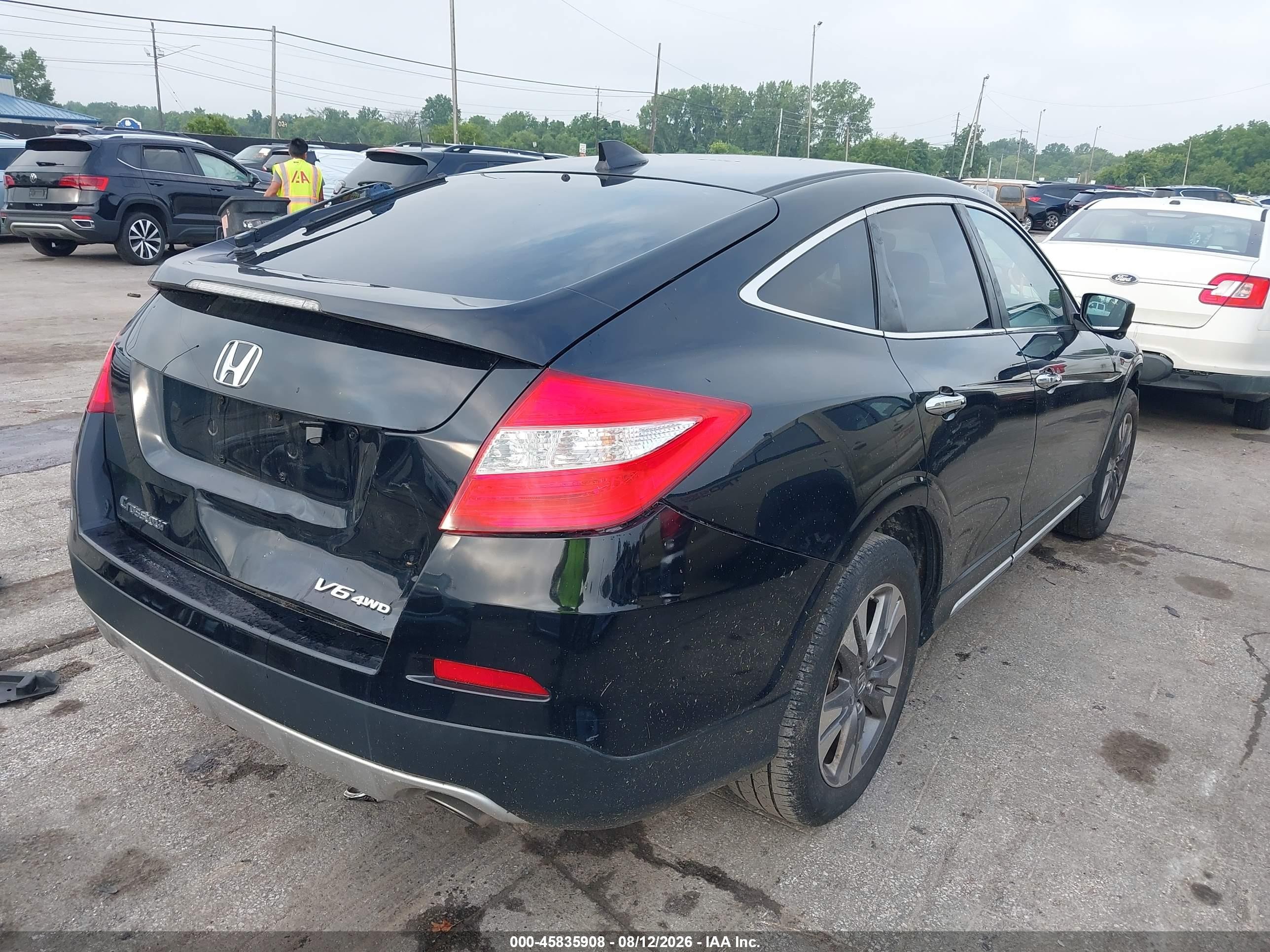 2014 Honda Crosstour Ex-l V6 Black vin: 5J6TF2H51EL002055